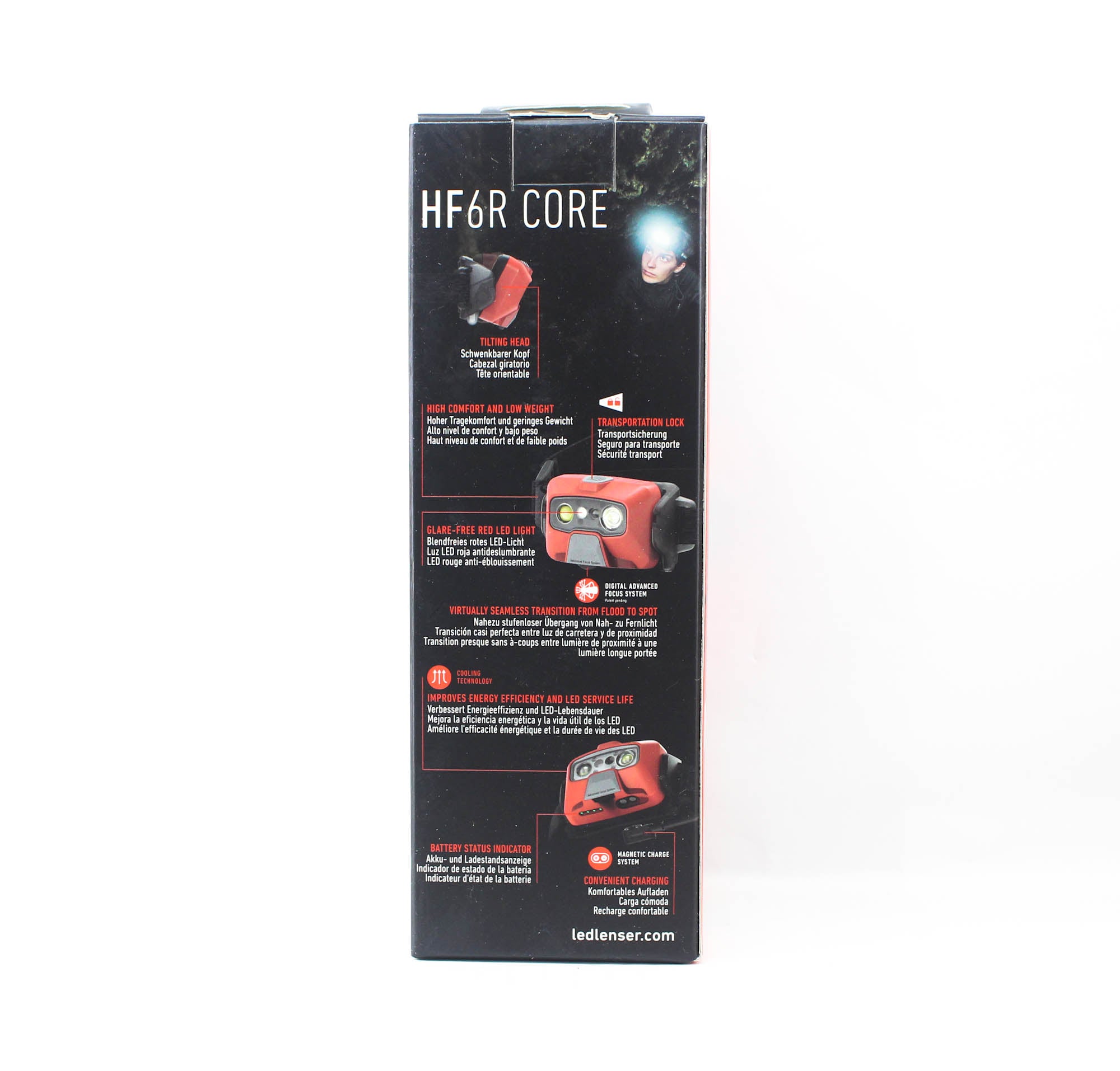 Ledlenser HF6R Core Headlamp 800 Lumens IP68 126g Rechargeable Red (4340)