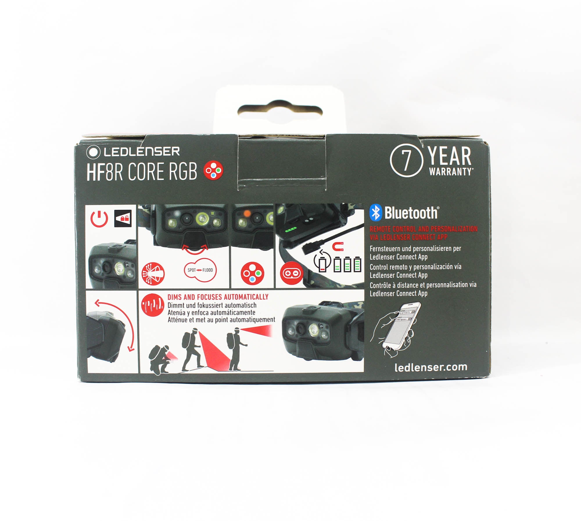 Ledlenser HF8R Headlamp RGB 1600 Lumens IP68 194g Rechargeable Blk (6634)
