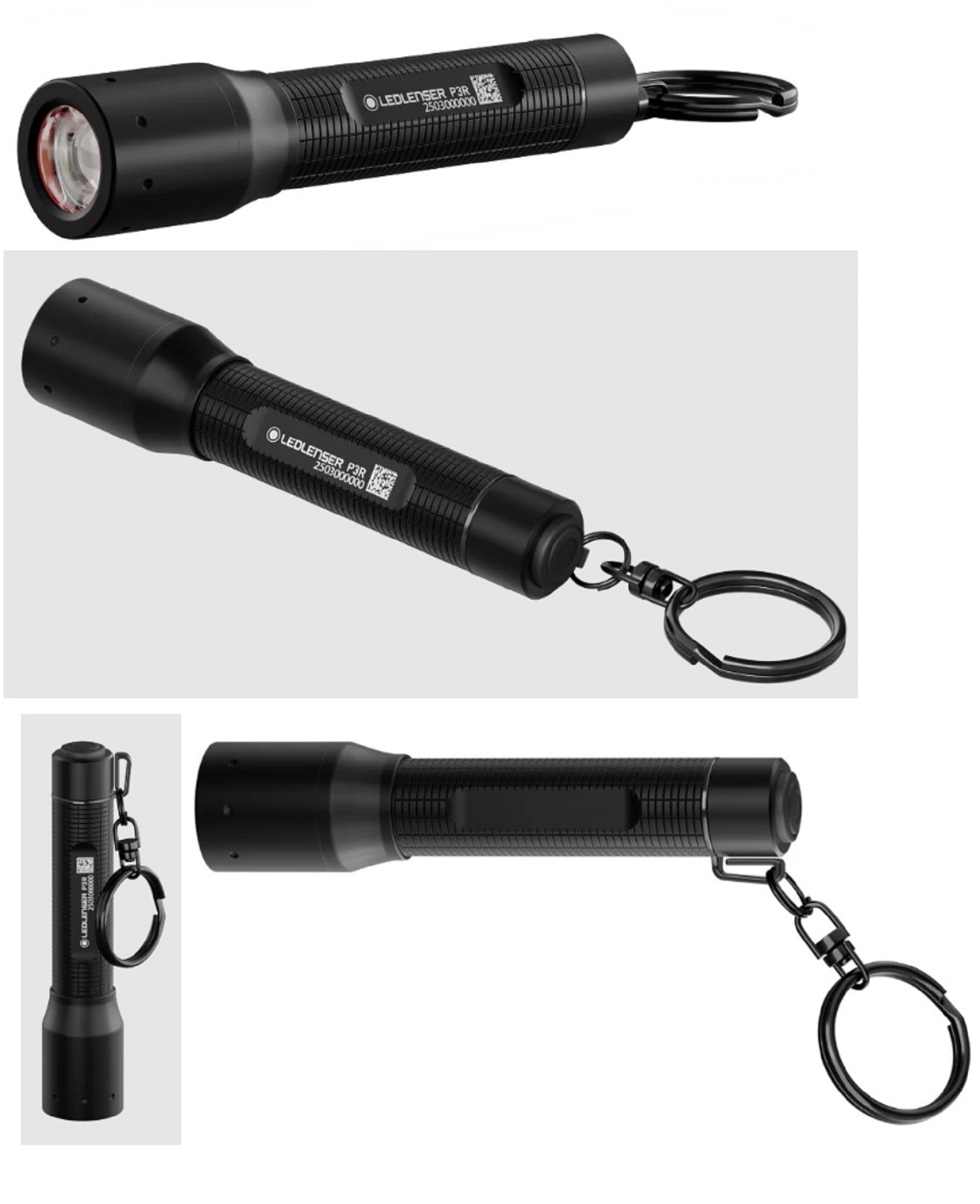 Ledlenser P3R Flashlight 200 Lumens 130m 41g Rechargable Black (7259)