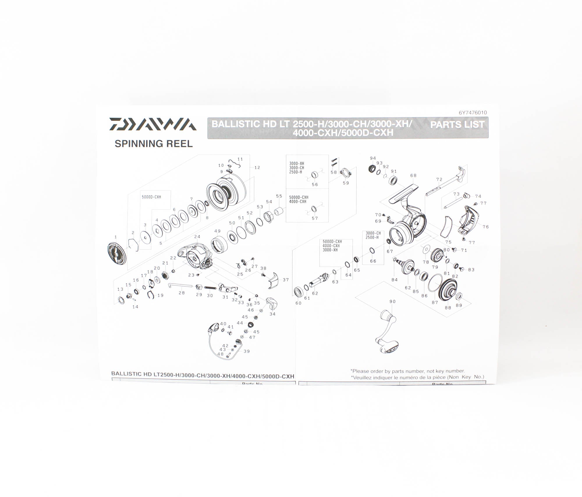 Daiwa Reel Spinning 25 Ballistic HD LT3000-XH (4597)