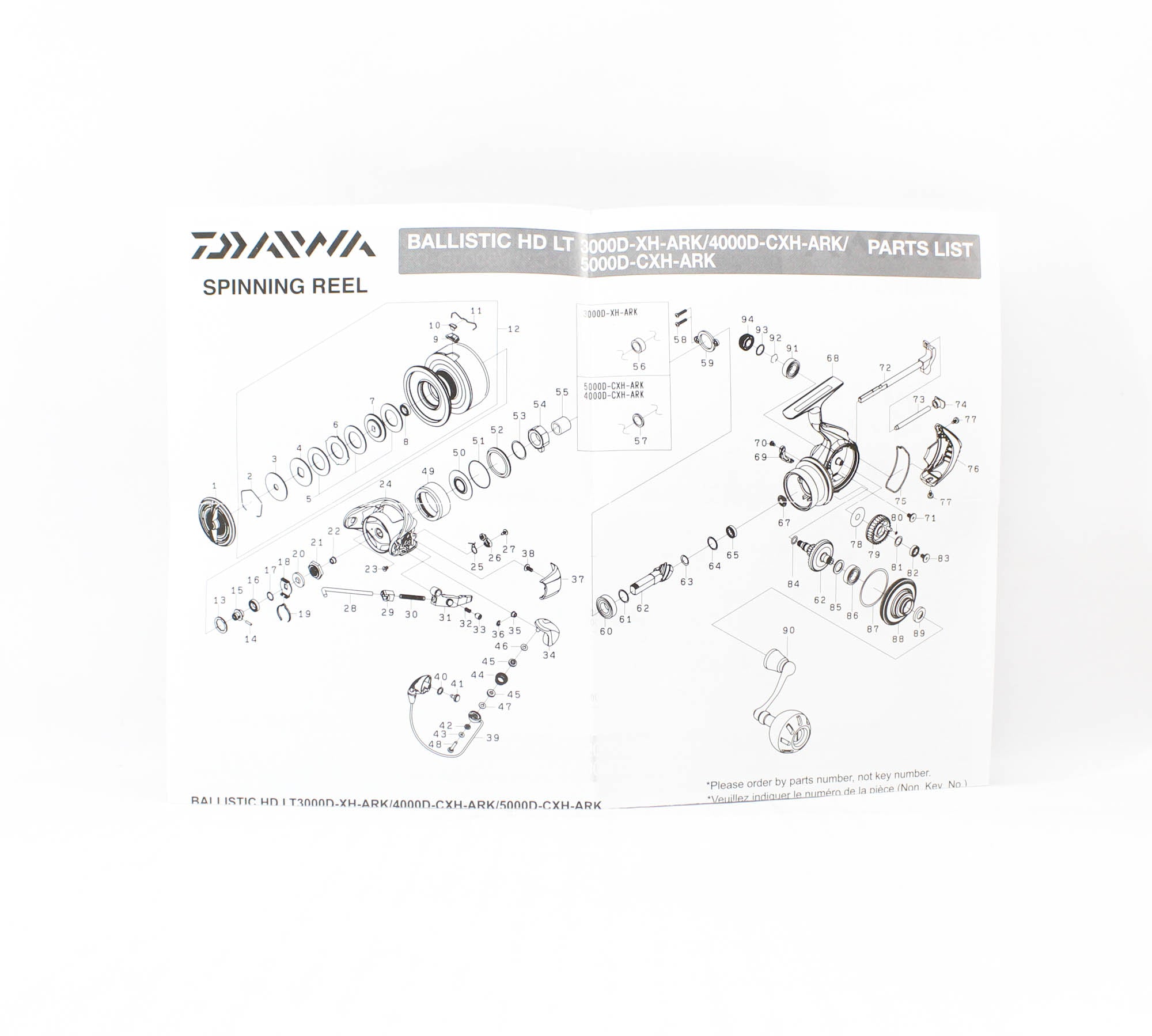 Daiwa Reel Spinning 25 Ballistic HD LT3000D-XH ARK (4603)
