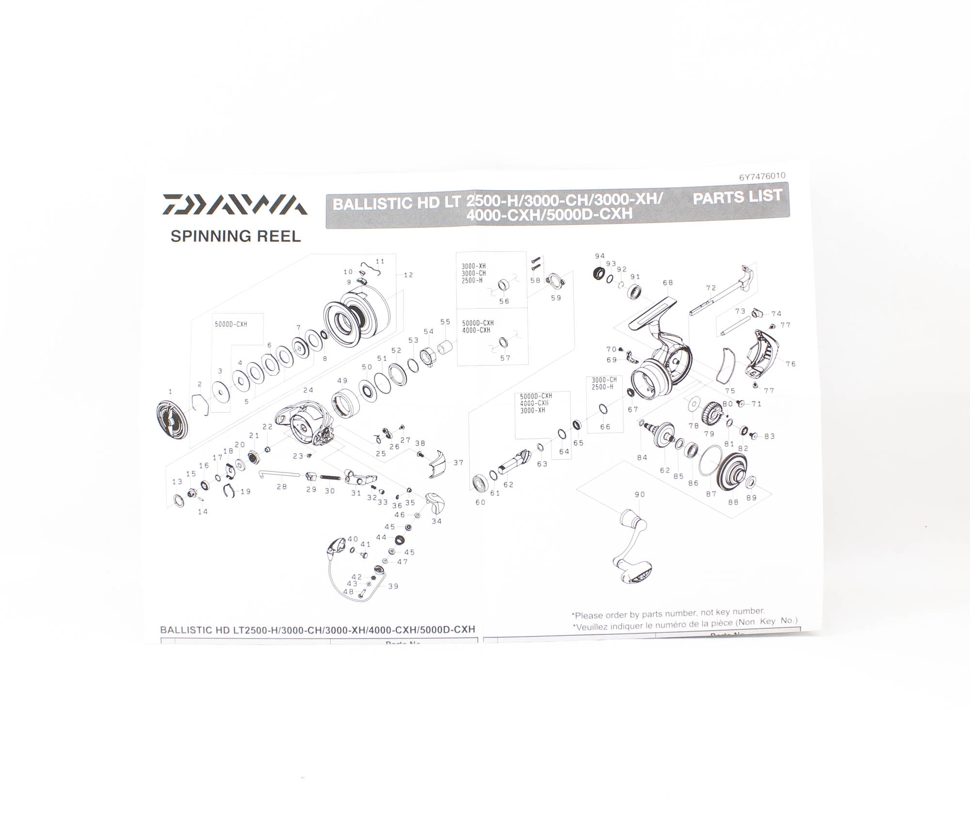 Daiwa Reel Spinning 25 Ballistic HD LT5000D-CXH (4634)