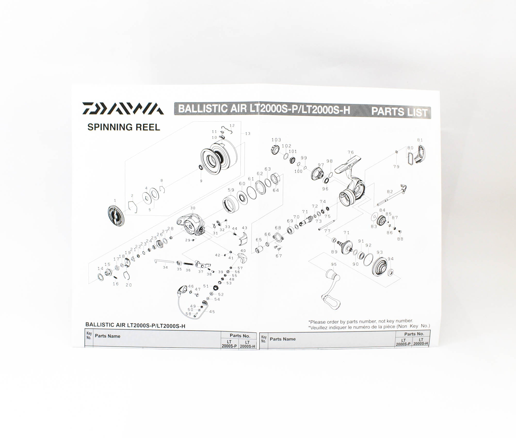 Daiwa Reel Spinning 2025 Ballistic Air LT2000S-H (5242)