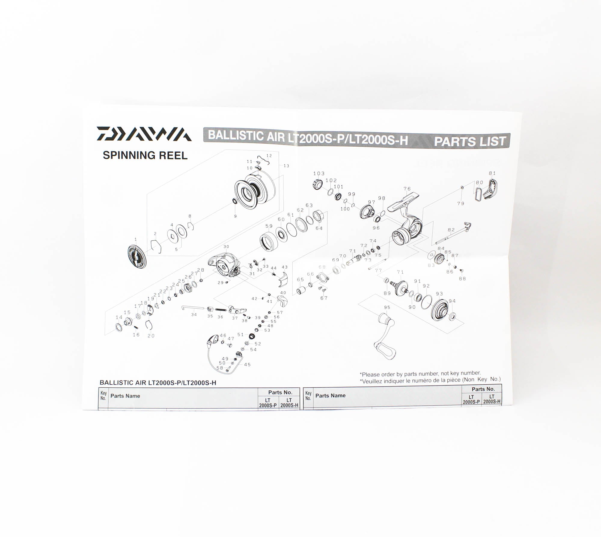 Daiwa Reel Spinning 2025 Ballistic Air LT2000S-P (5259)