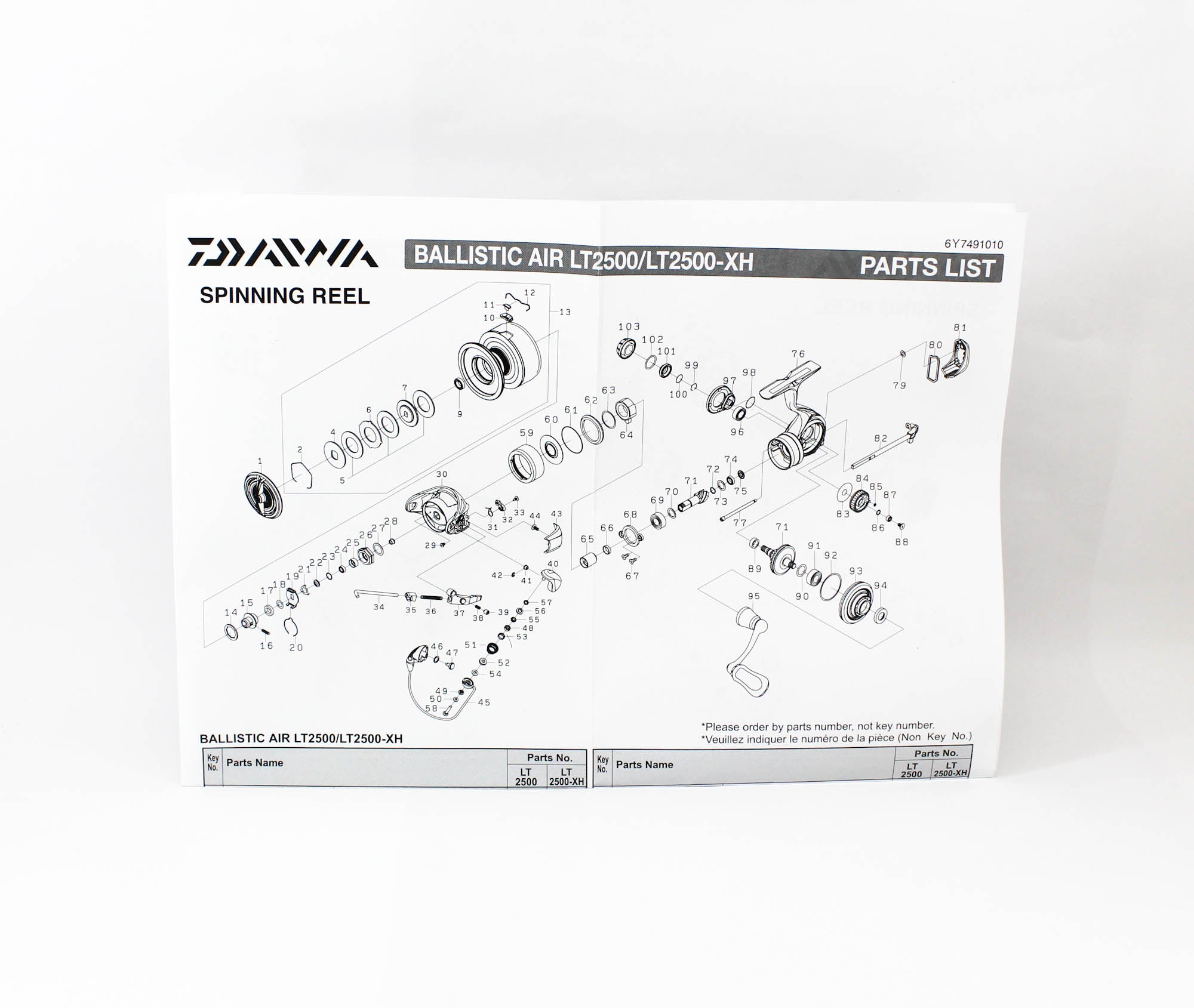 Daiwa Reel Spinning 2025 Ballistic Air LT2500-XH (5273)