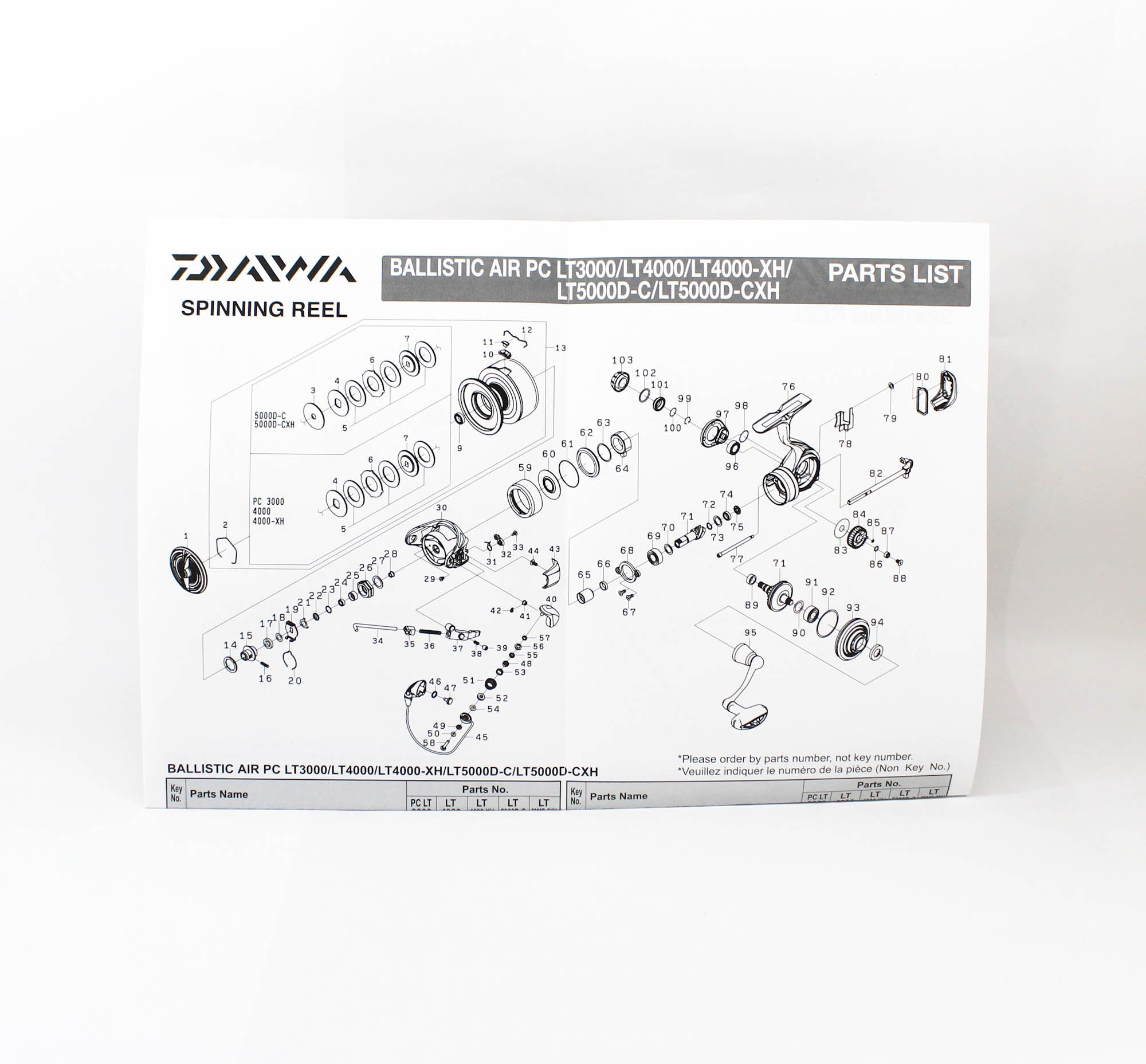 Daiwa Reel Spinning 2025 Ballistic Air LT4000-XH (5310)