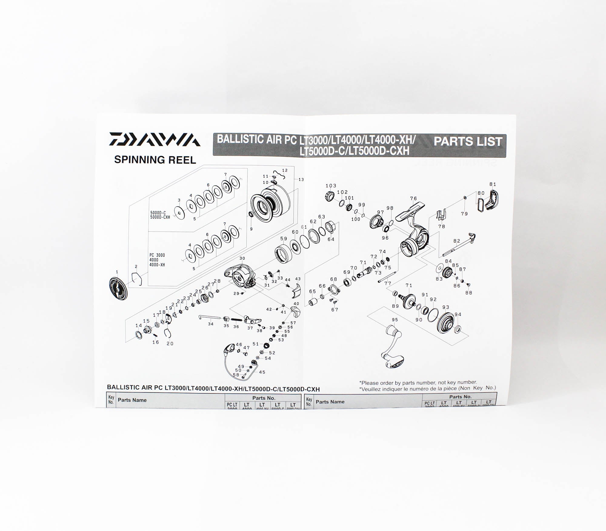Daiwa Reel Spinning 2025 Ballistic Air LT5000D-CXH (5334)