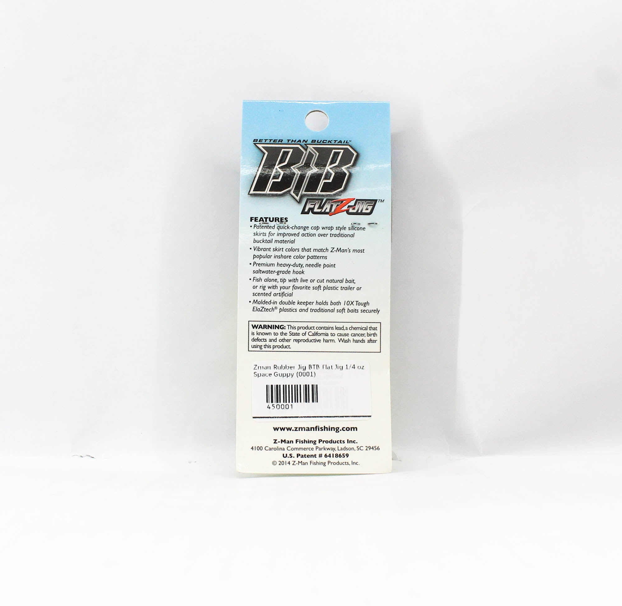 Zman Rubber Jig BTB FlatZ Jig 1/4 oz Space Guppy (0001)