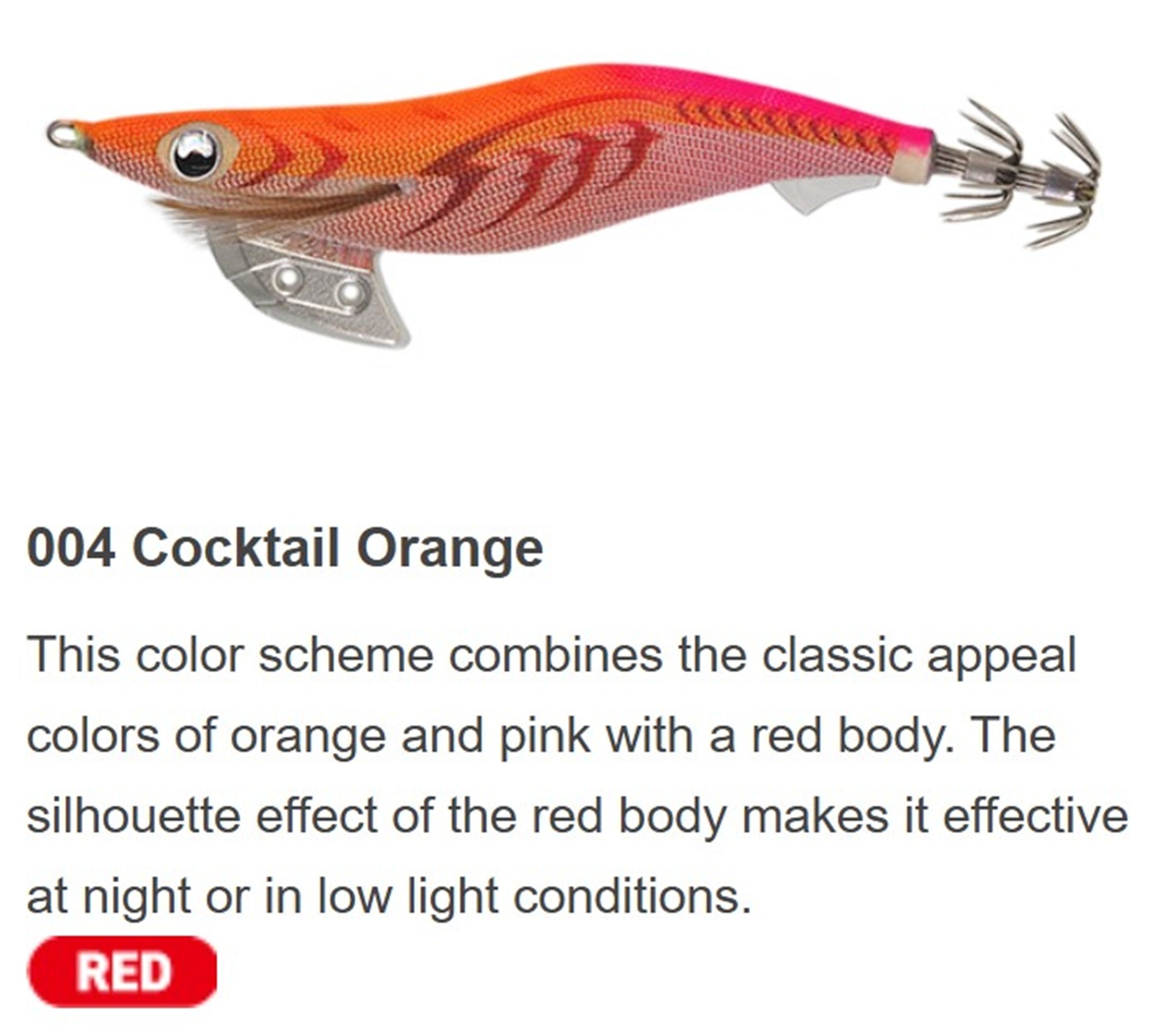 Yamashita Live Egi-O-K Squid Jig 2.5 -11 grams-5 sec per m 004 (4966)