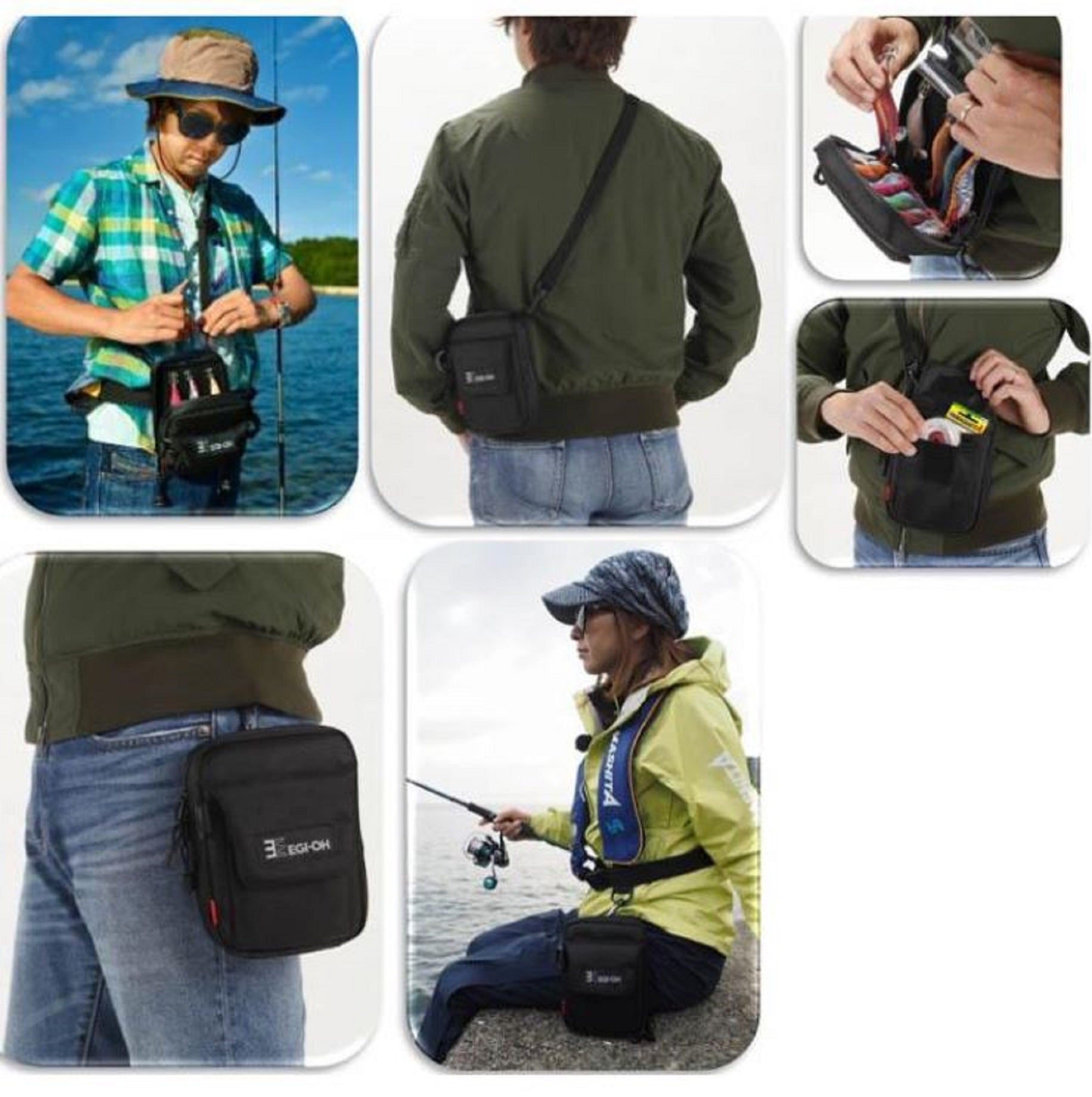 Yamashita Eging Bag Egi Stocker 200 x 150 x 90mm Black (3193)