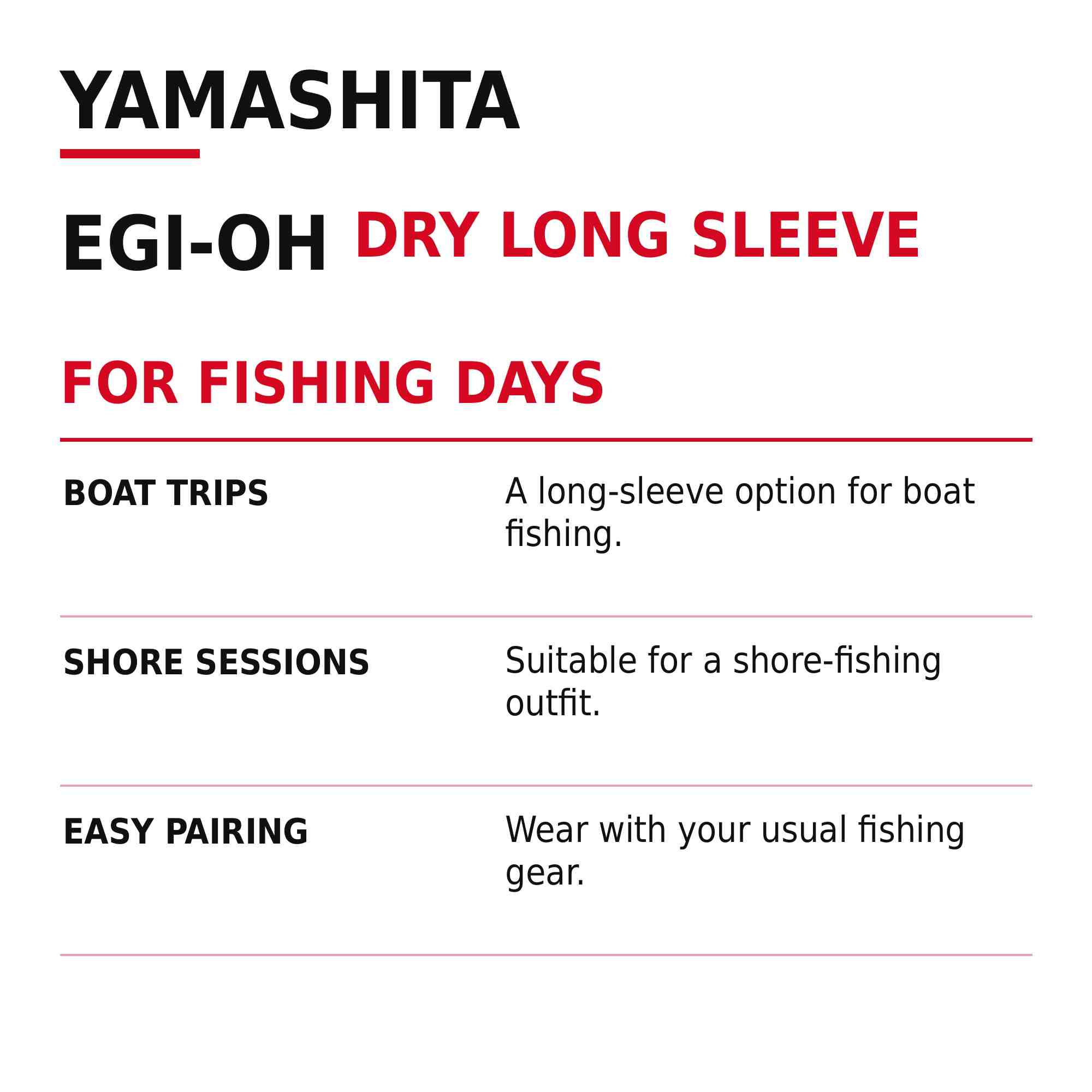 Yamashita T-Shirt Dry Fit Long Sleeves EGI-OH Size XL Black (5530)