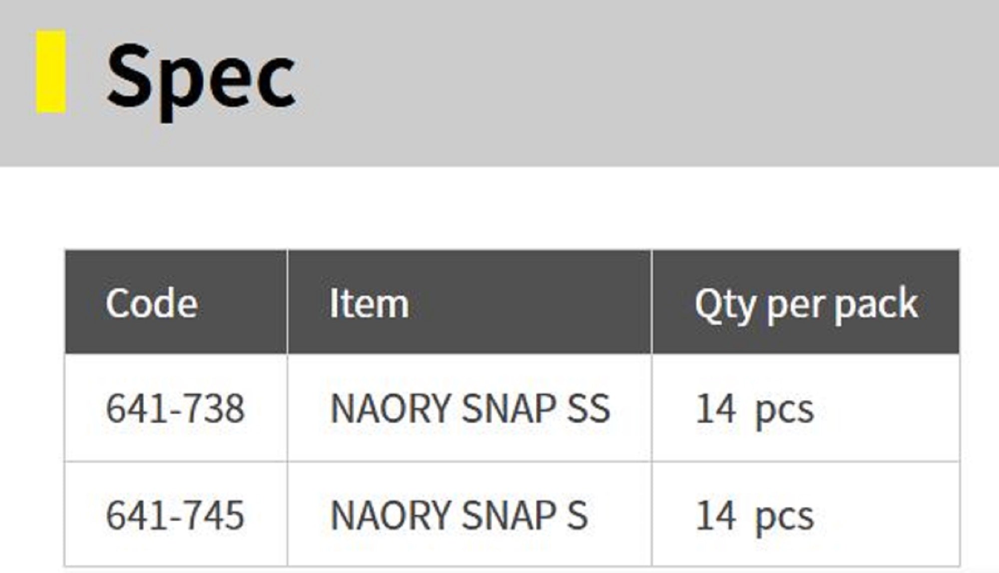 Yamashita Eging Snap Naory Size SS (1738)