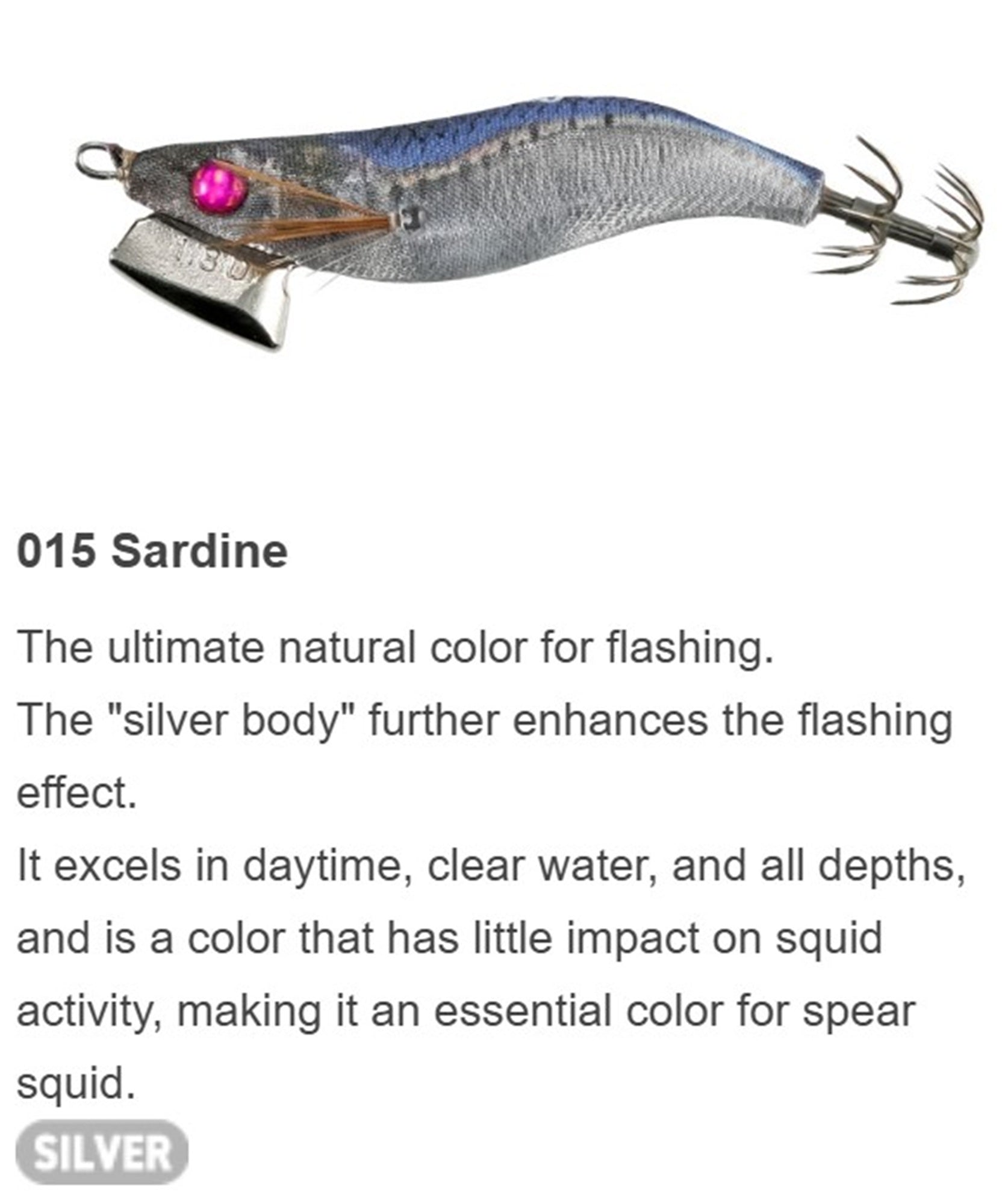 Yamashita Naory Range Squid Jig 2.3D-11 grams-2 sec per m 015 (2438)