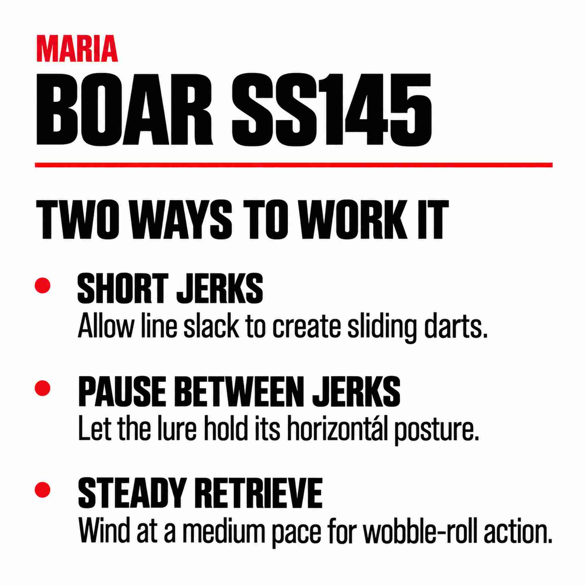 Maria Boar SS145 Jerking Minnow 50 grams Sinking Lure 016 (7631)