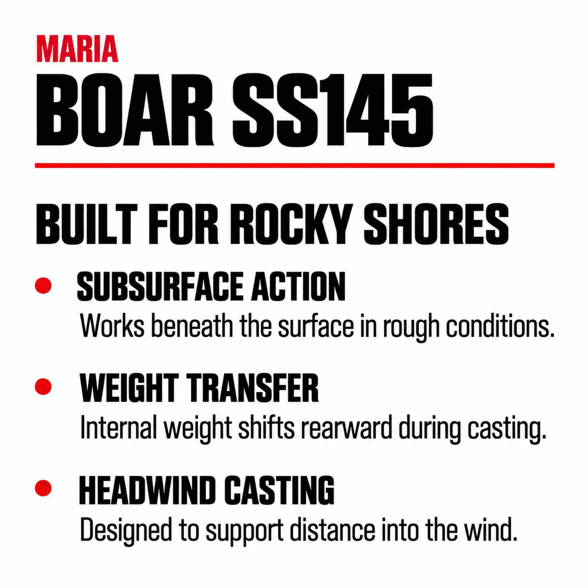 Maria Boar SS145 Jerking Minnow 50 grams Sinking Lure 061 (7655)