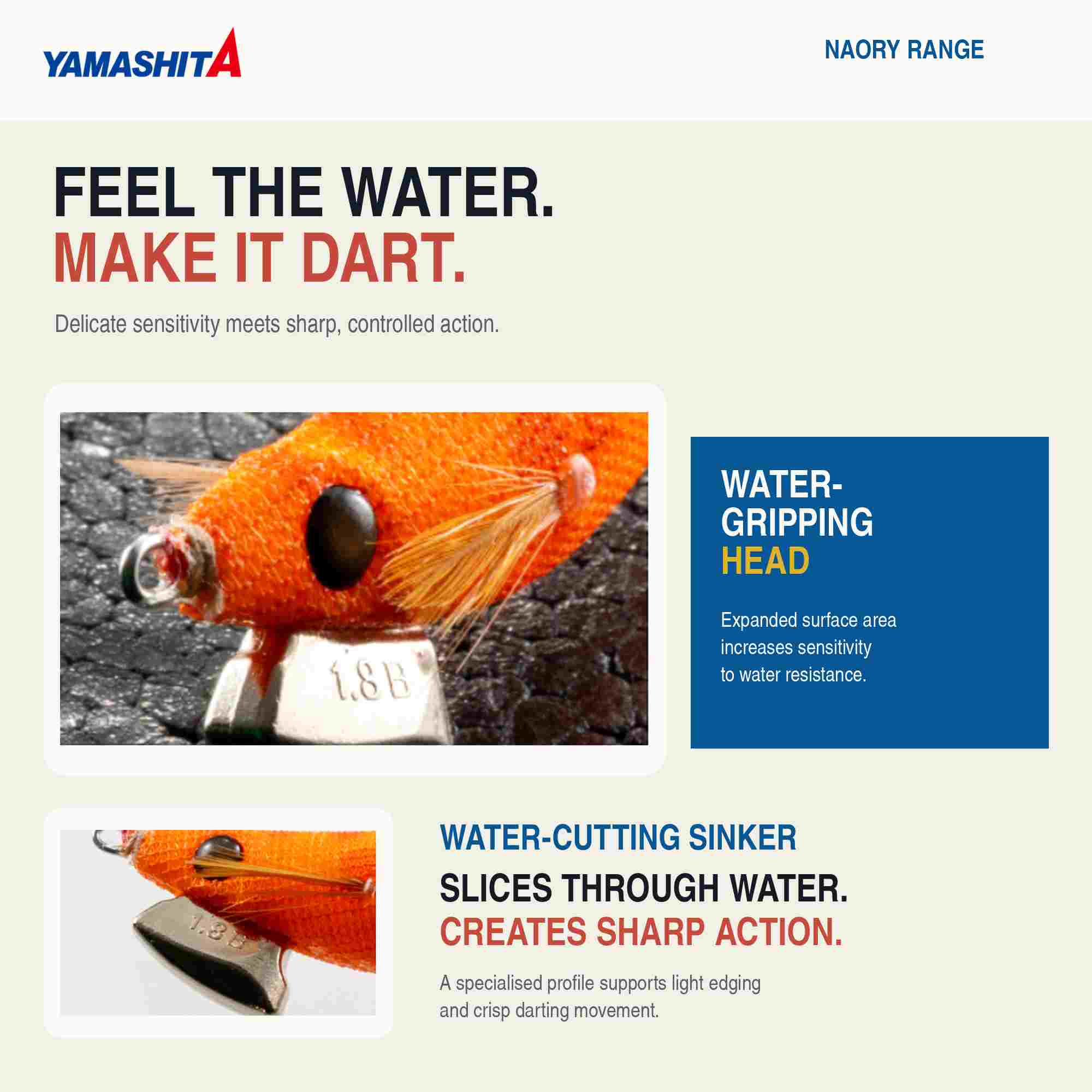 Yamashita Naory Range Squid Jig 1.8B-6 grams-3.2 sec per m Z021 (7808)
