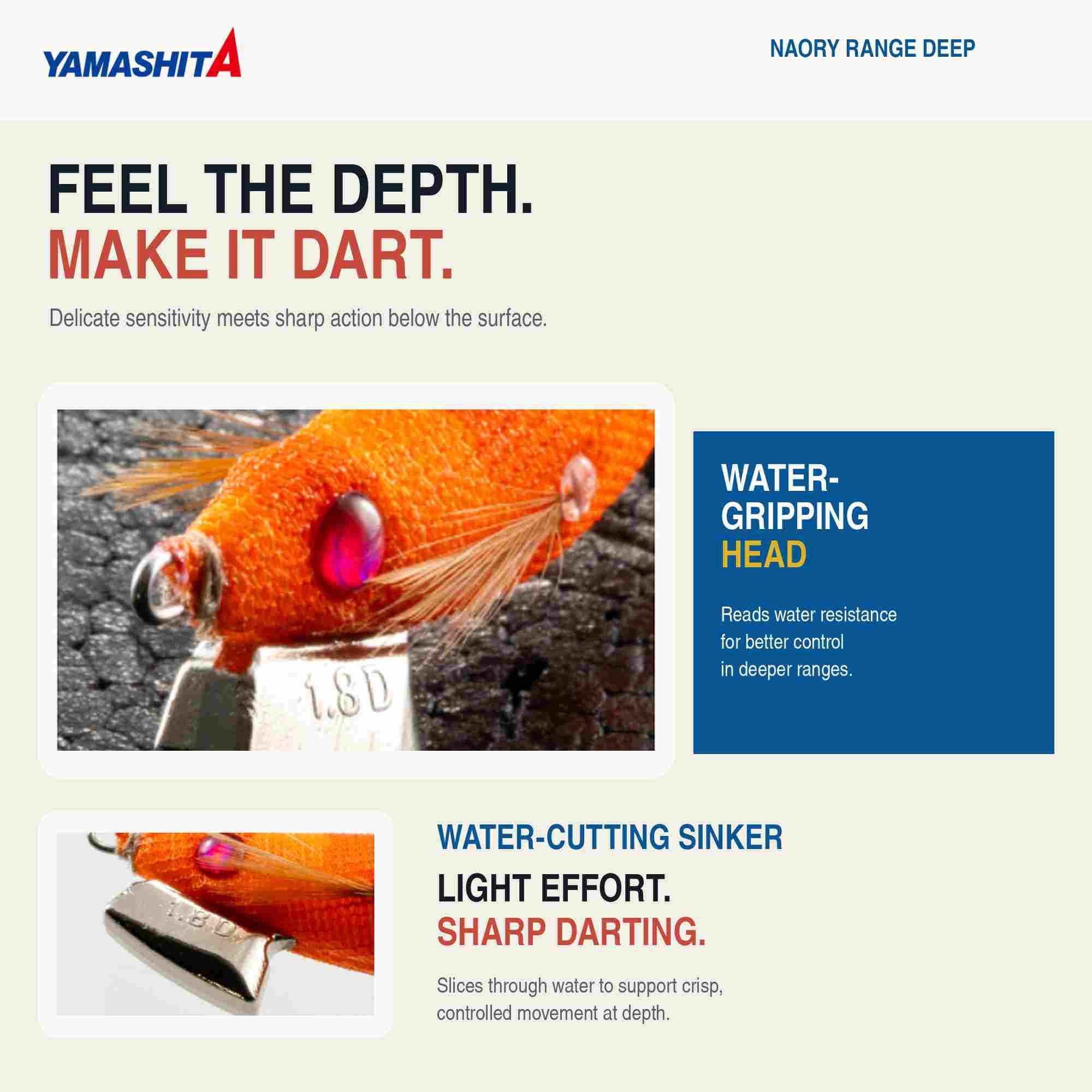 Yamashita Naory Range Squid Jig 2.3D-11 grams-2 sec per m Z021 (7921)