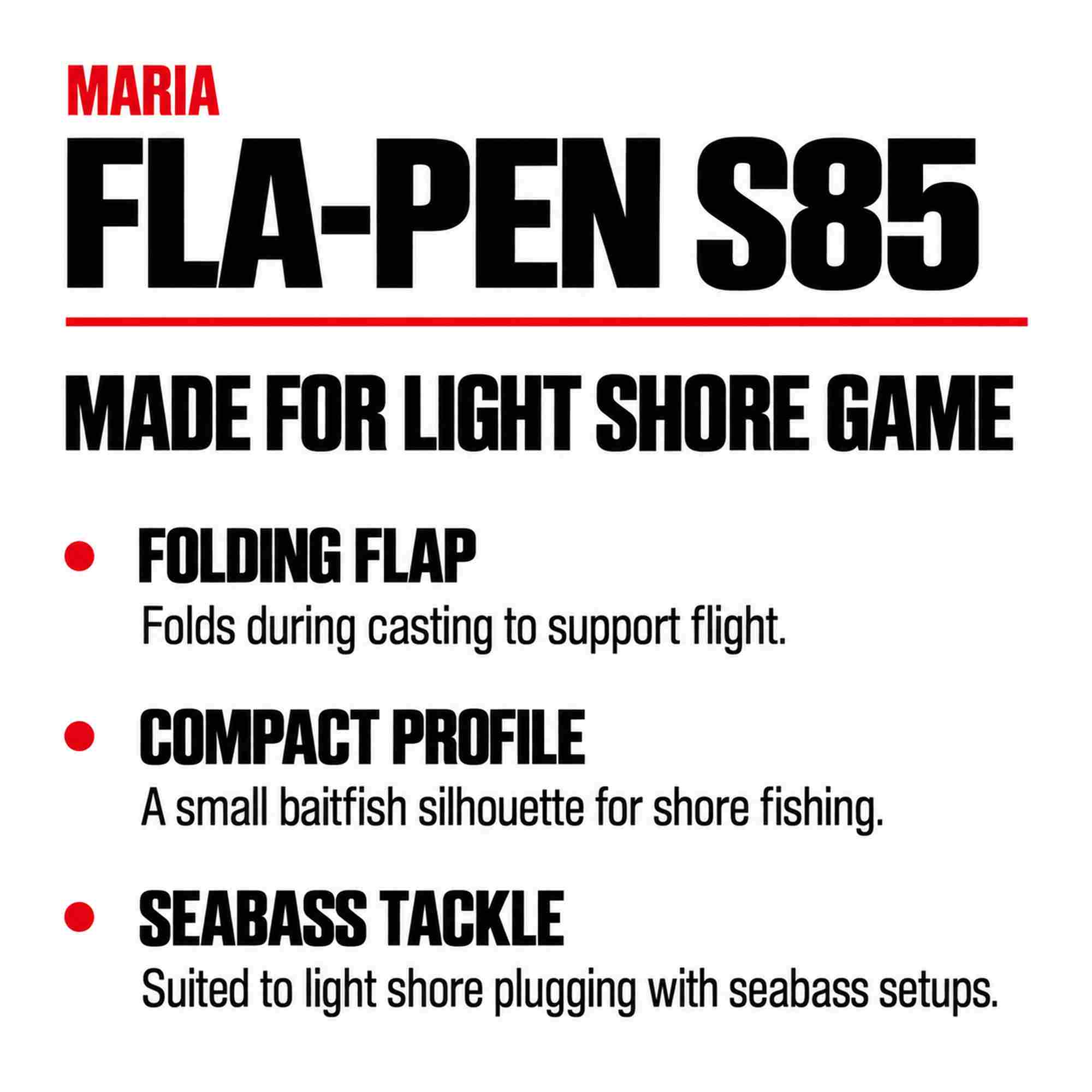 Maria Fla Pen S85 28 grams Sinking Lure 021 (1591)