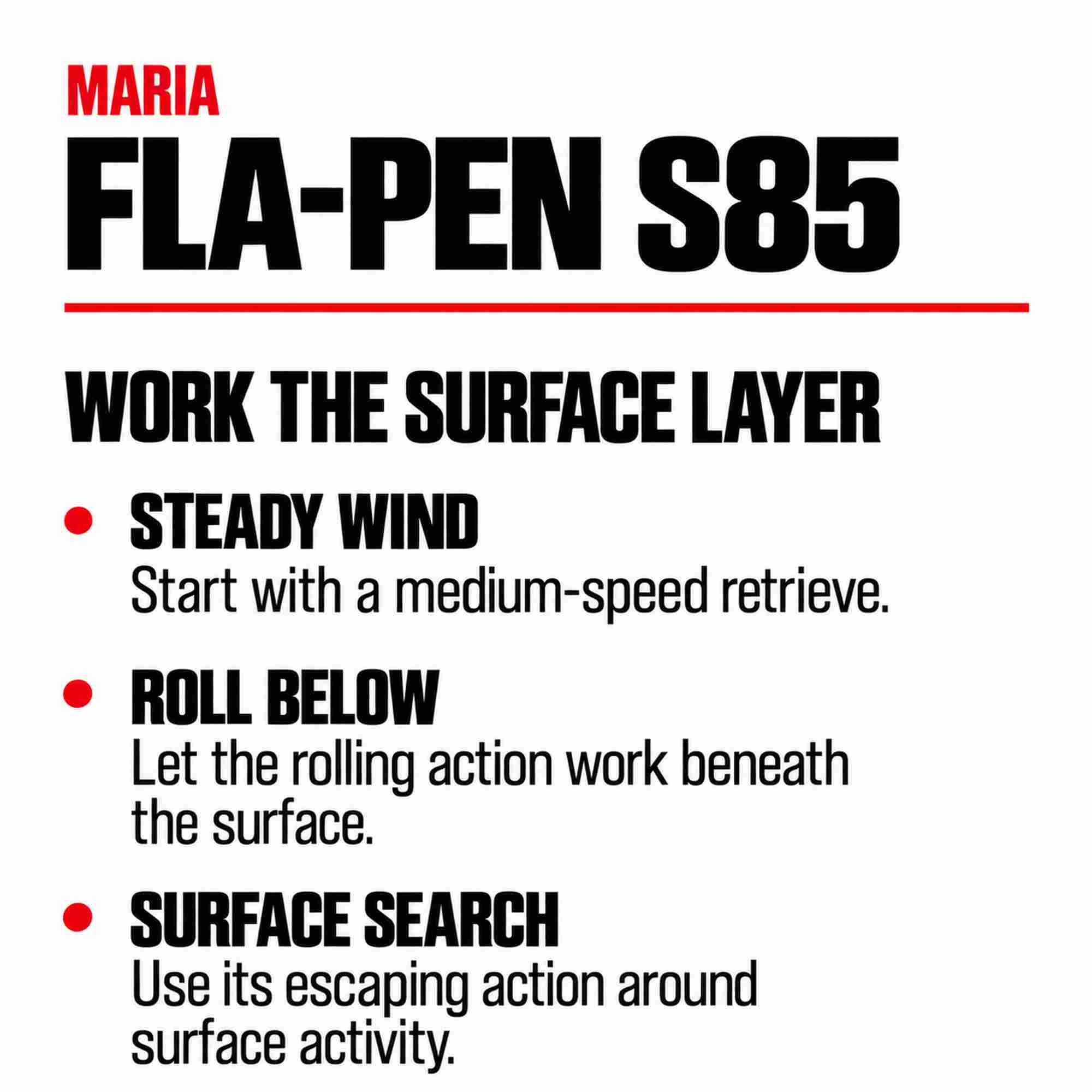 Maria Fla Pen S85 28 grams Sinking Lure 050 (1614)