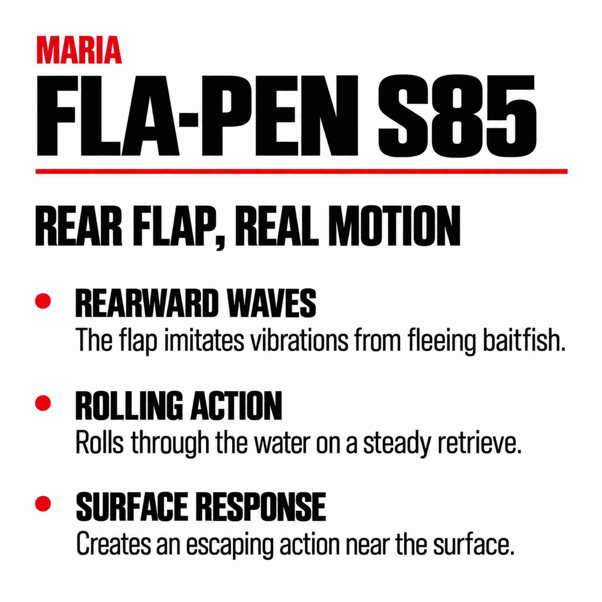 Maria Fla Pen S85 28 grams Sinking Lure 065 (1621)