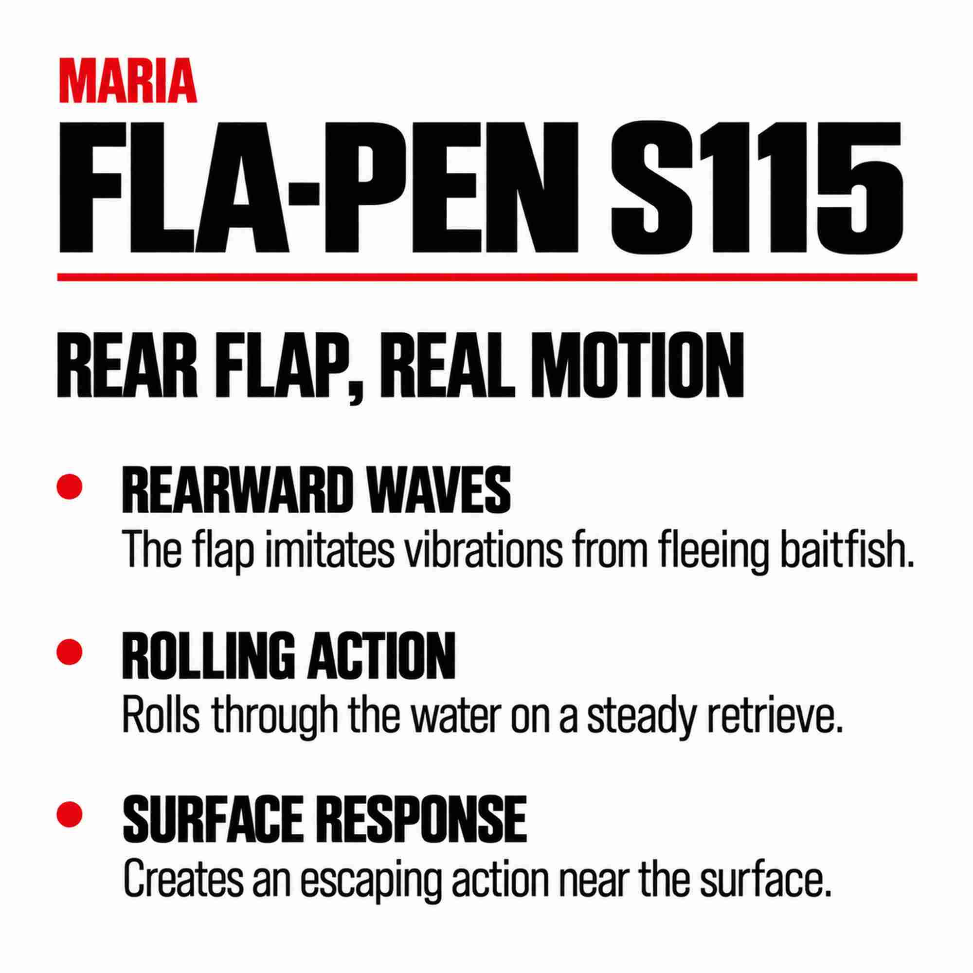 Maria Fla Pen S115 38 grams Sinking Lure 021 (1638)