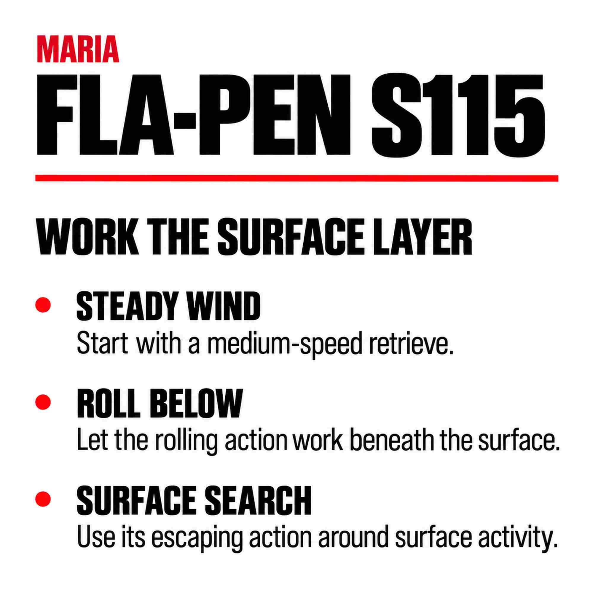 Maria Fla Pen S115 38 grams Sinking Lure 021 (1638)