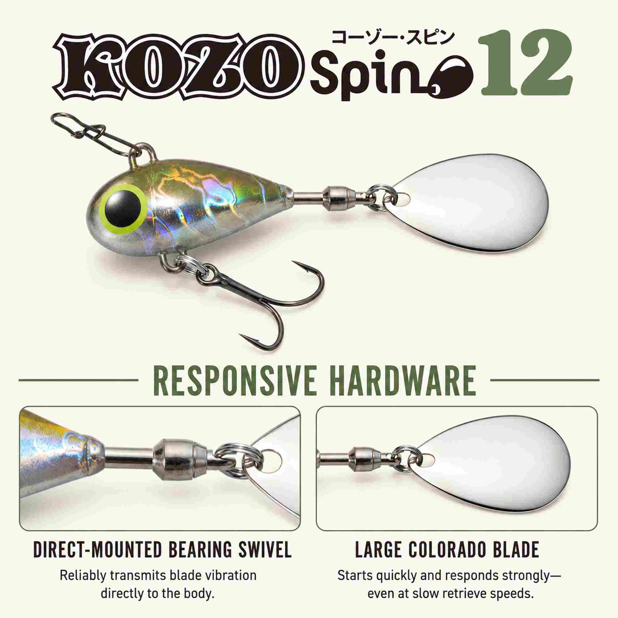 Viva Comoran Kozo Spin 12 25mm 12 grams Sinking Lure 161N (7618)