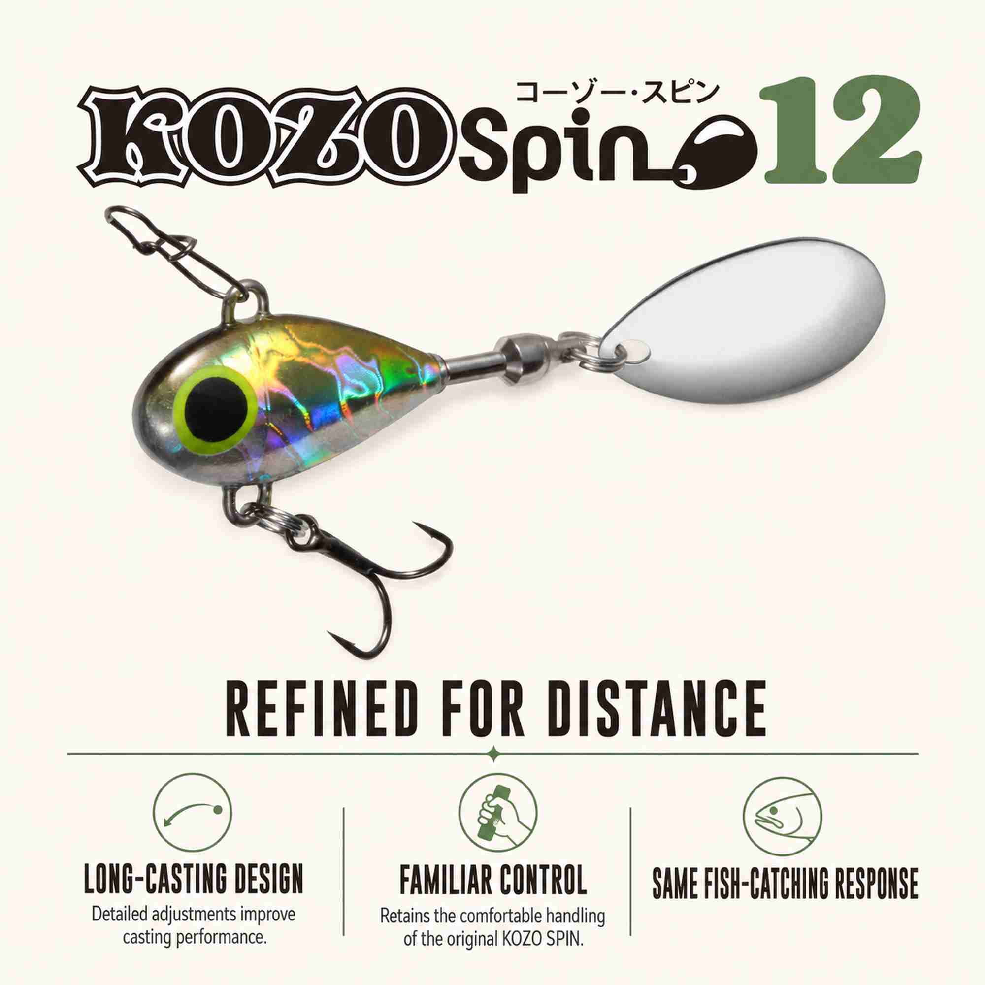 Viva Comoran Kozo Spin 12 25mm 12 grams Sinking Lure 185N (2273)