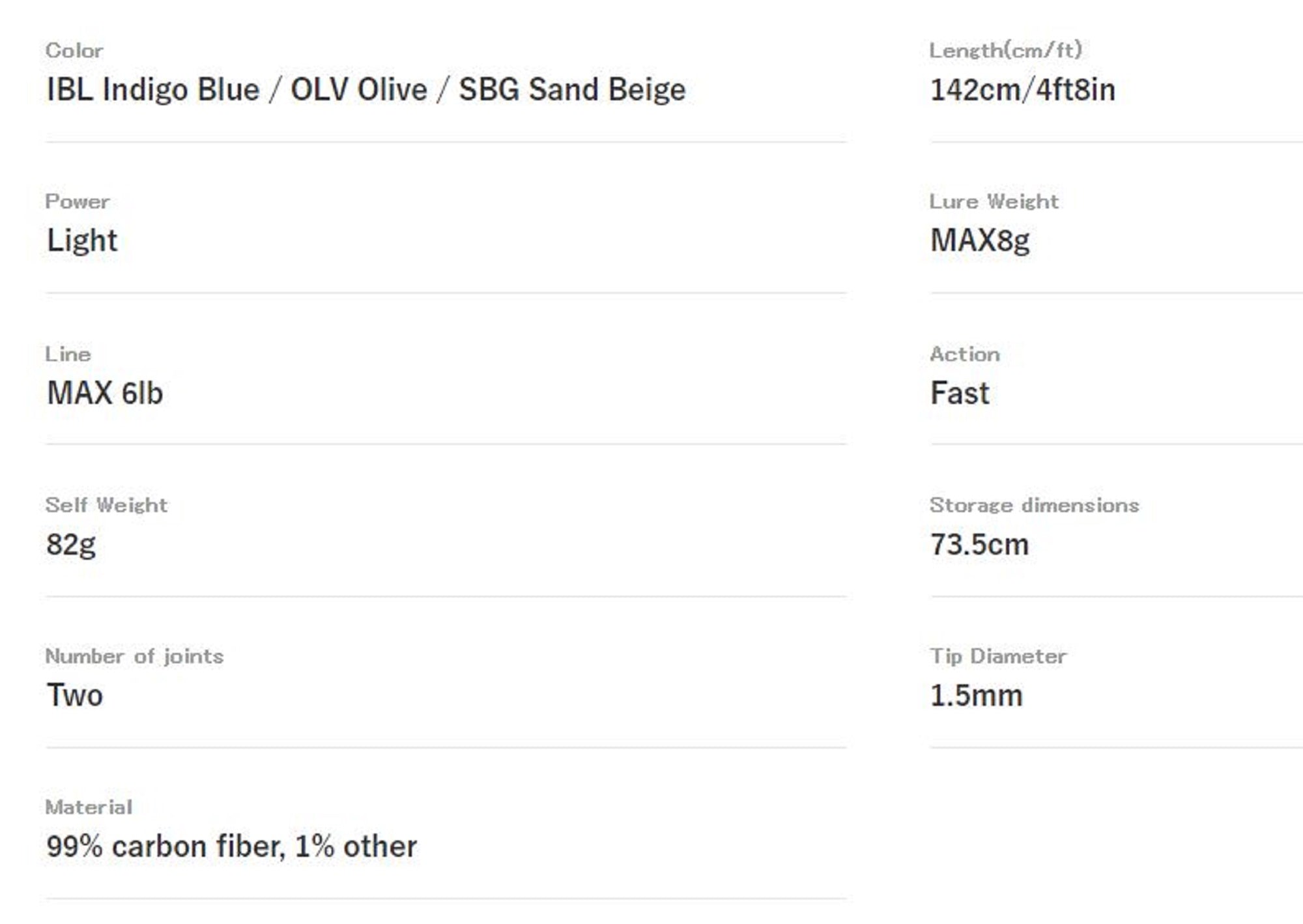 Jackson Rod Spinning Trout Signal TRSS-48L OLV (3531)