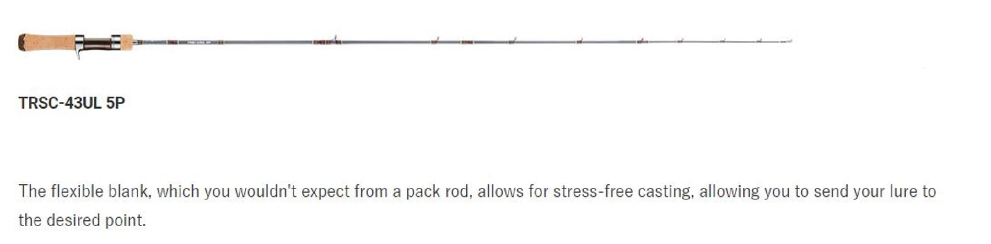 Jackson Rod Baitcast Trout Signal TRSC-435UL 5 Piece CGR Crayon Gray (3814)