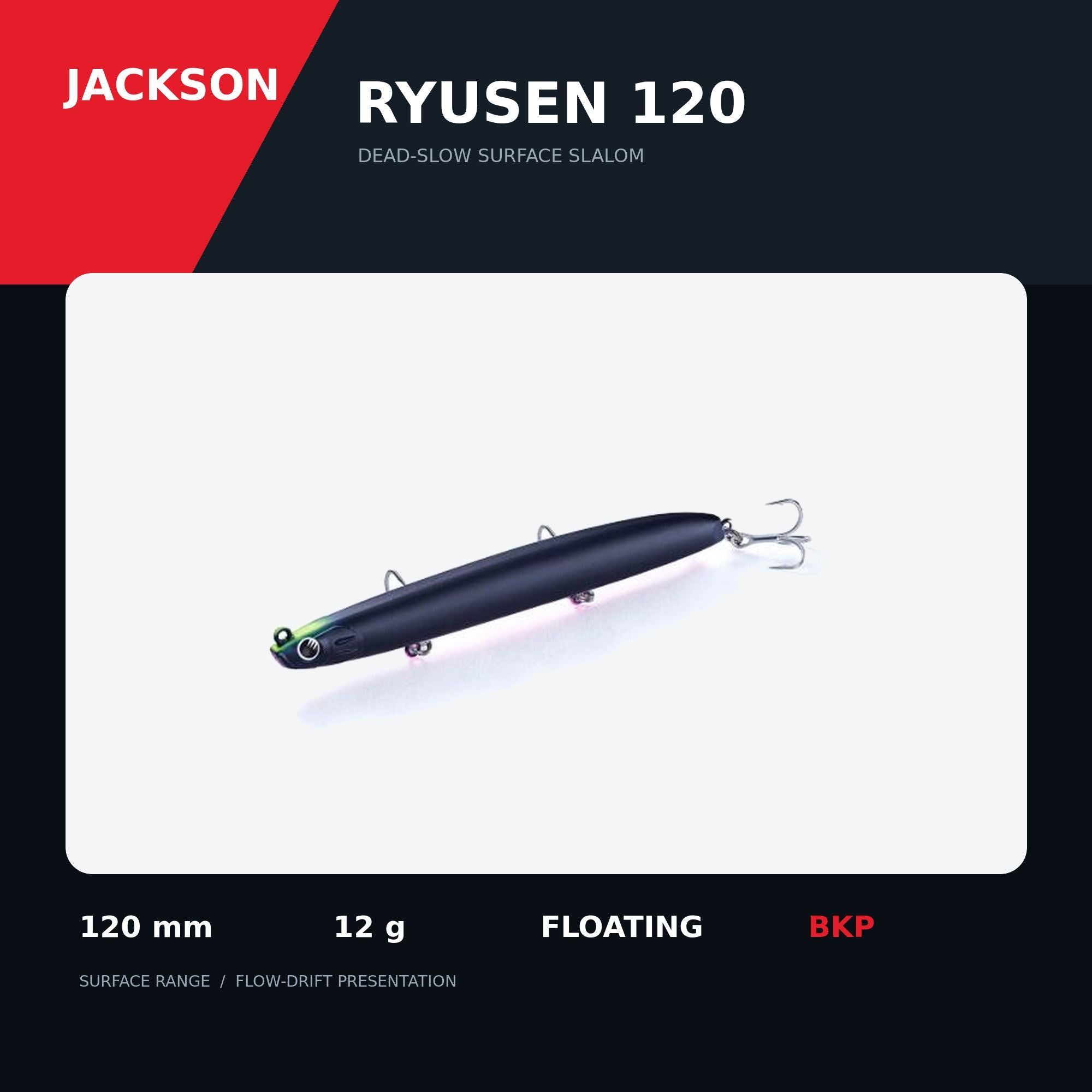 Jackson Ryusen 120 Floating Lure BKP (8608)