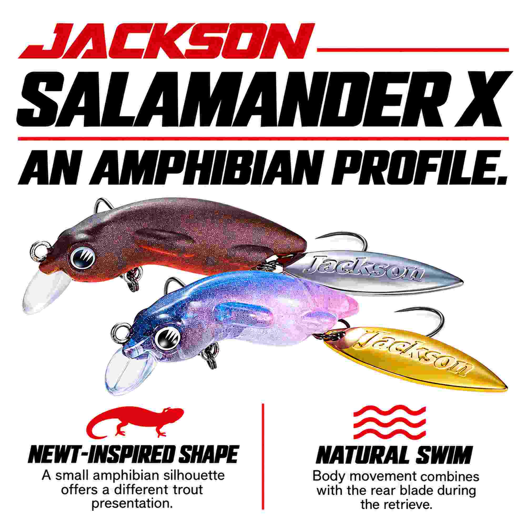 Jackson Salamander X 35mm 2.7 grams Sinking Lure AHI (1100)