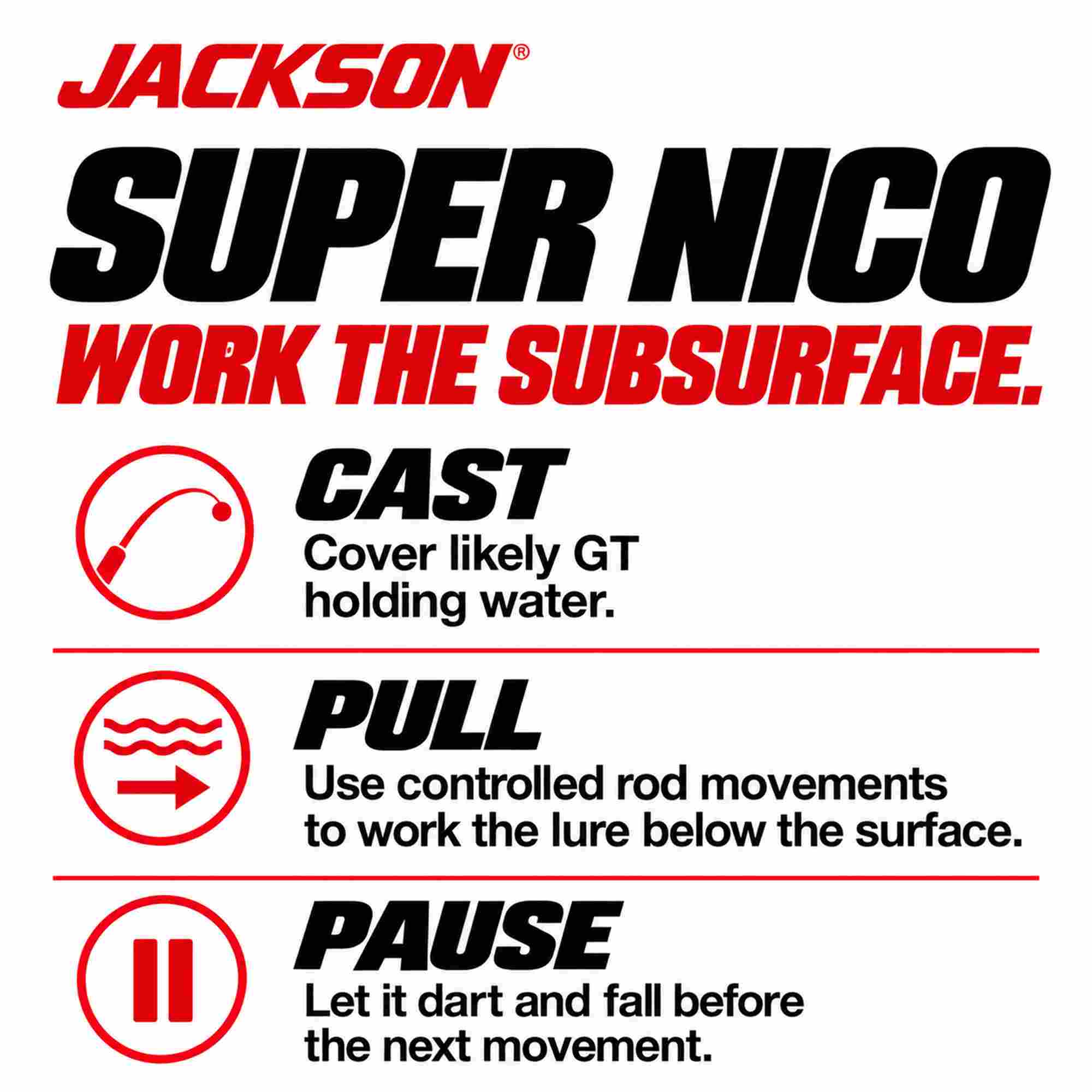 Jackson Super Nico 205 125g Pencil Sinking Lure TKO (2091)