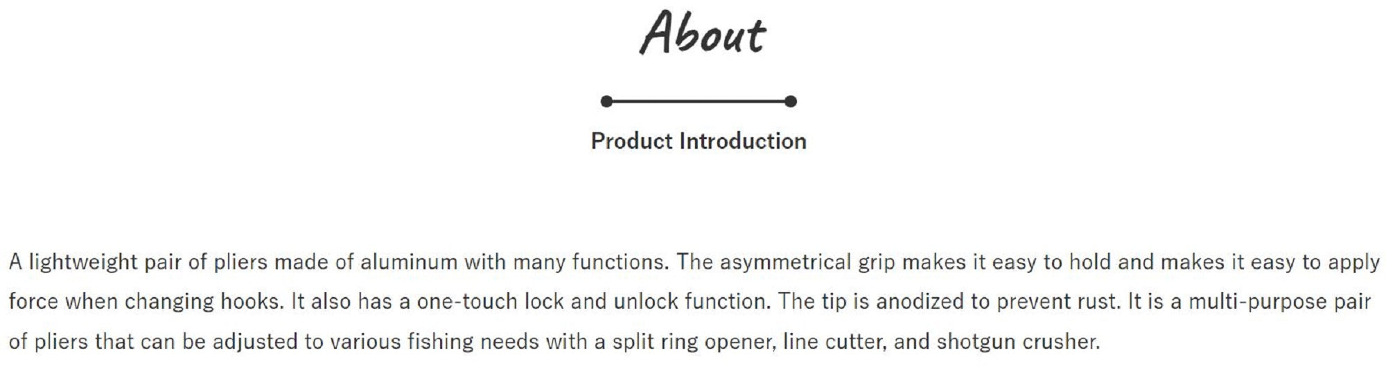 Jackson One Touch Lock Aluminum Pliers Black (2694)