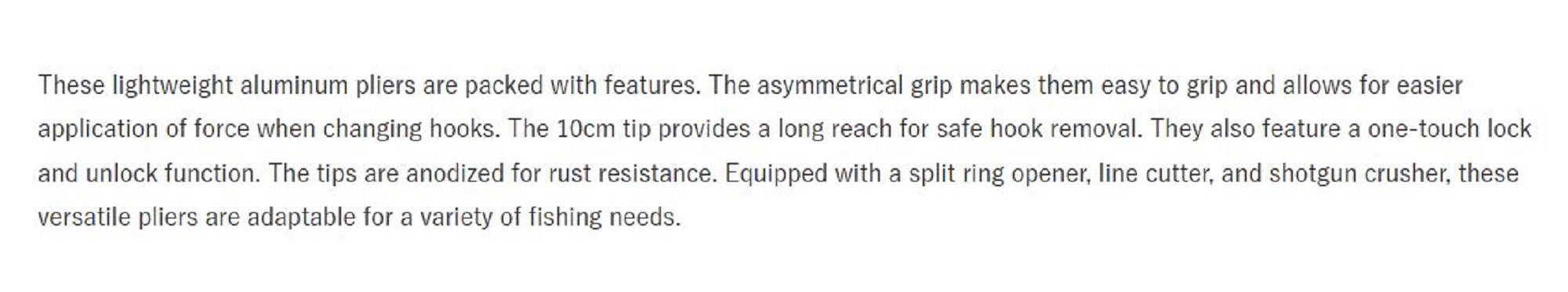 Jackson Pliers Aluminium One Touch Lock SIL (5923)