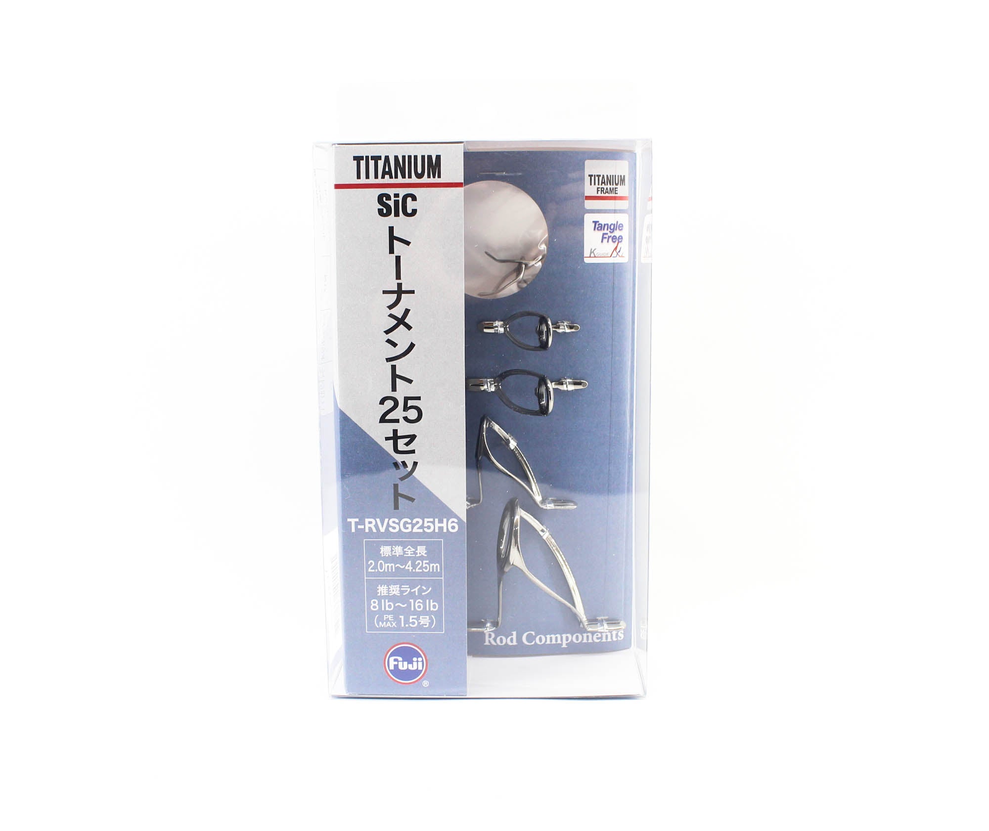 Fuji T-RVSG 25H6 Rod Guide SIC Titanium Frame Set (8822)