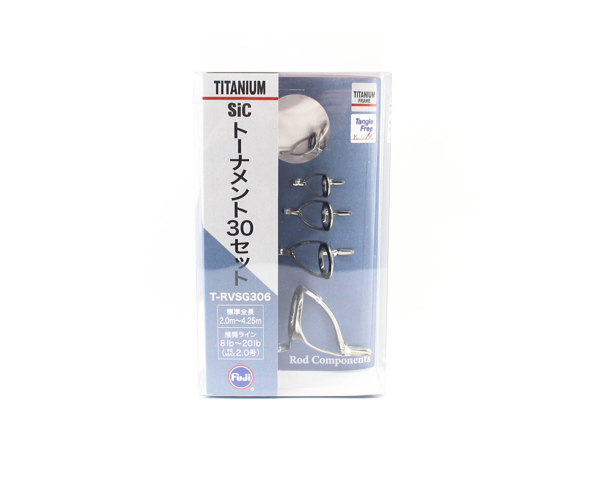 Fuji T-RVSG 306 Rod Guide SIC Titanium Frame Set (8839)