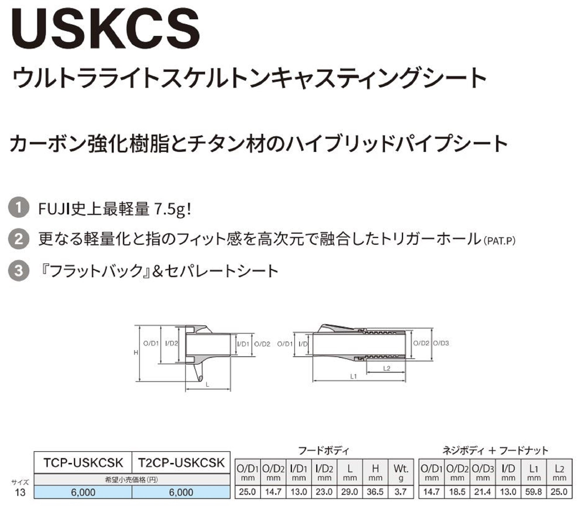 Fuji T2CP-USKCSK13 Reel Seat For Baitcast x 1 (2744)