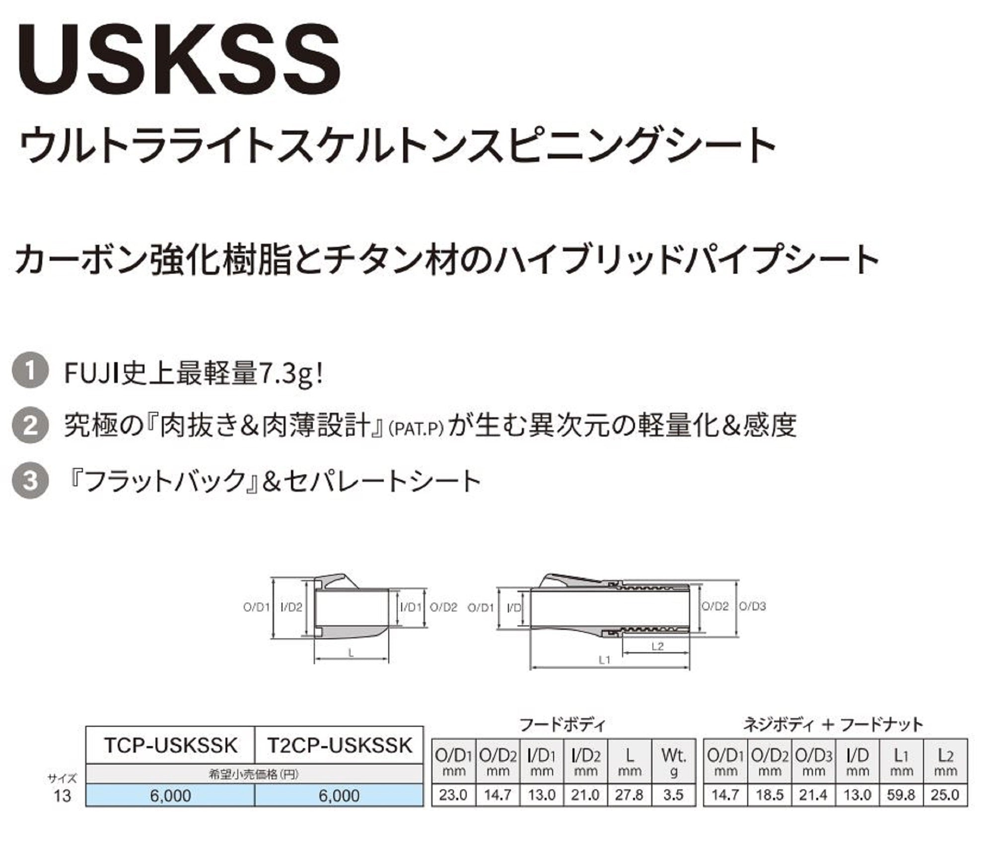 Fuji TCP-USKSSK13 Reel Seat For Spinning x 1 (2751)
