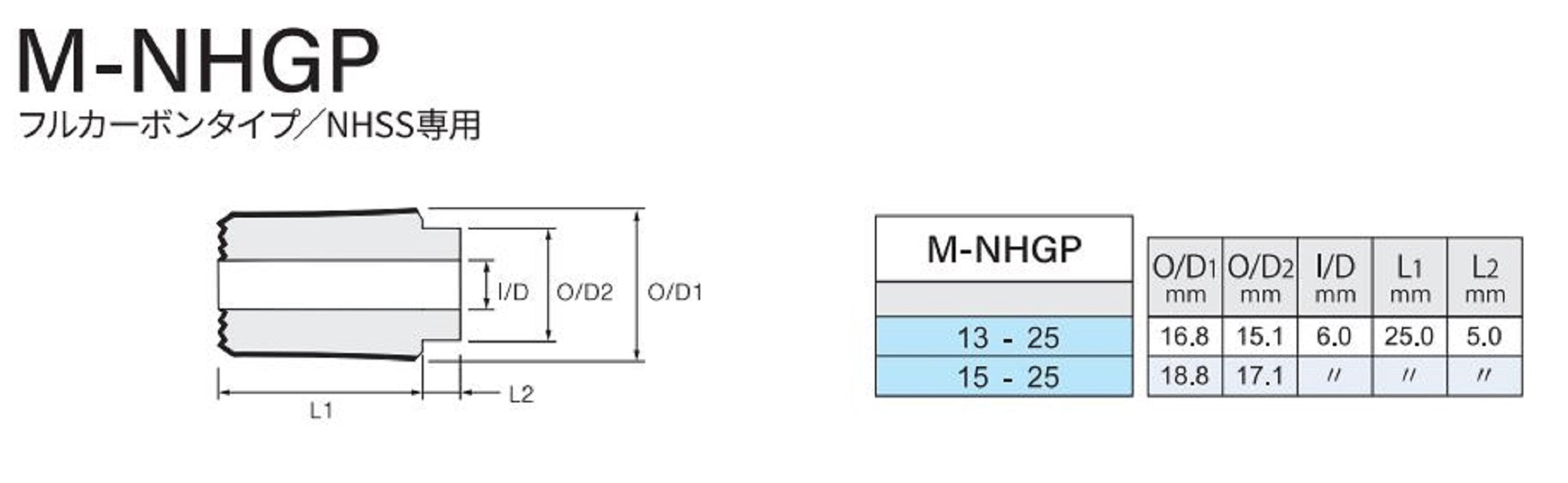 Fuji M-NHGP Size 15-25 Neo Carbon Rear Grip x 1 (2966)
