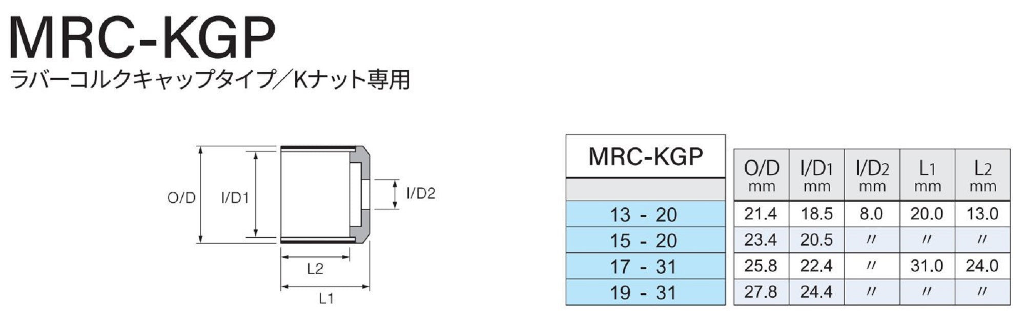 Fuji MRC-KGP13-20 Rubber Cork Neo Carbon Foregrip x 1 (3062)
