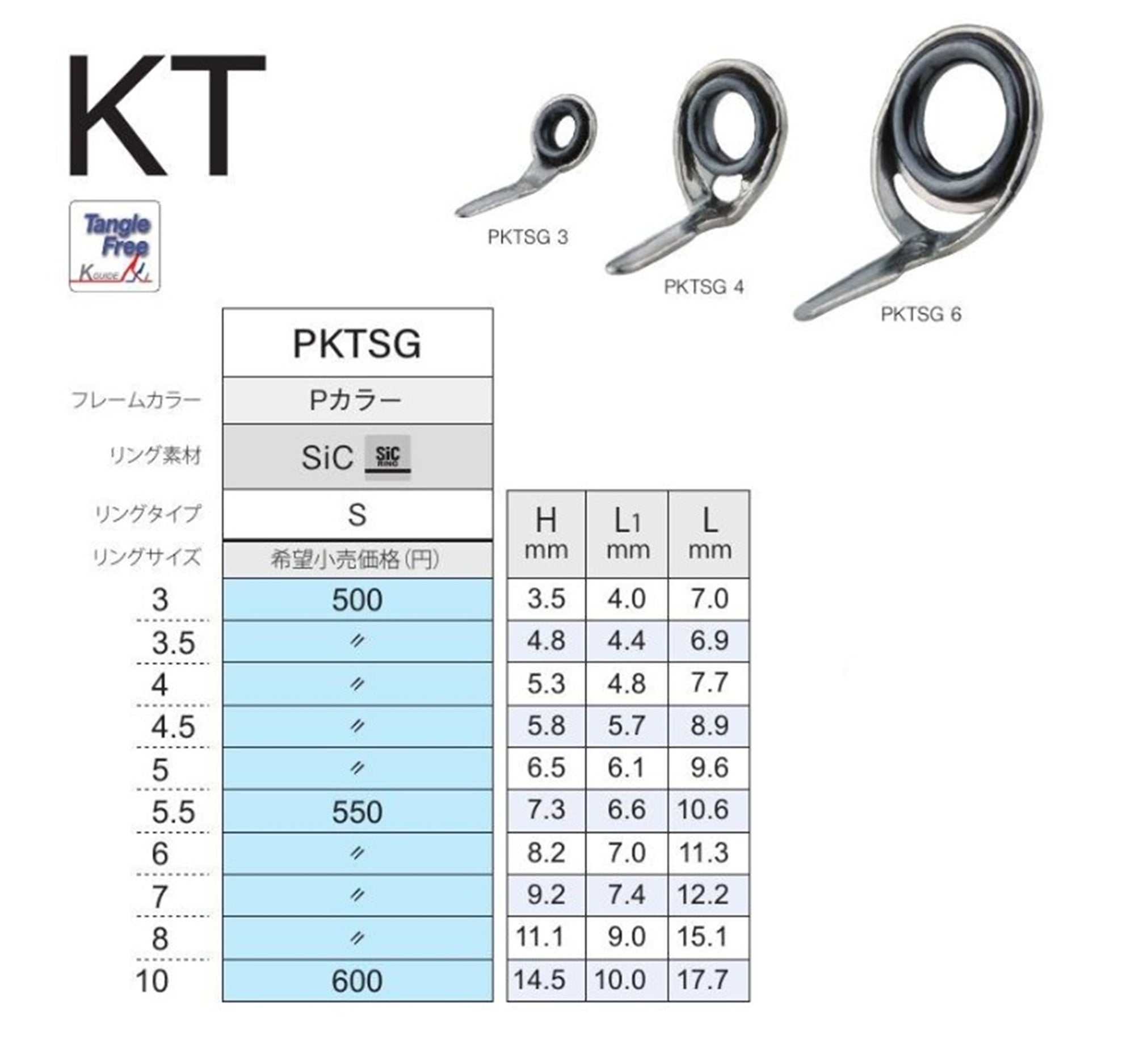 Fuji PKTSG Size 8 Rod Guide Stainless Frame SIC x 1 (5322)