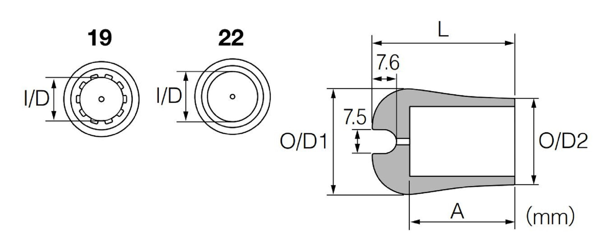Fuji GRC Size 22 Butt Cap x 1 (6345)