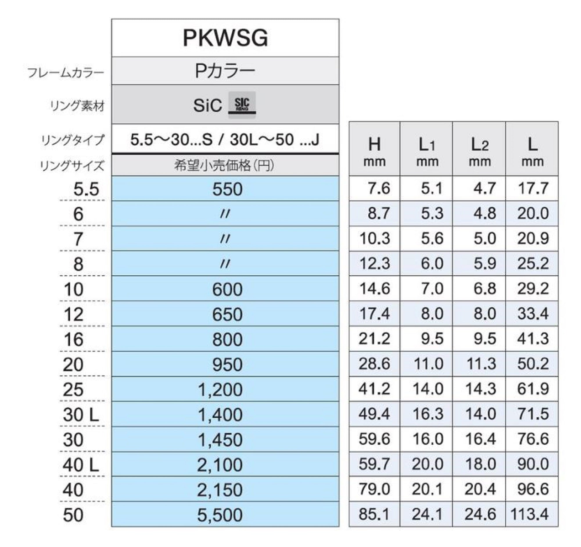 Fuji PKWSG Size 20 Rod Guide Stainless Frame SIC x 1 (1332)