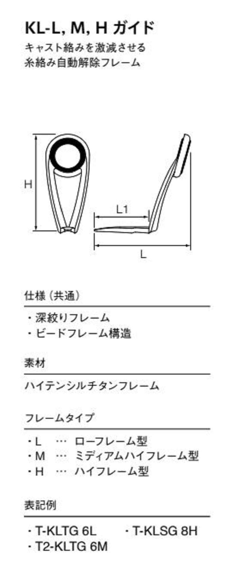Fuji T-KLTG Size 20H Rod Guide Torzite Titanium K Frame x 1 (3251)