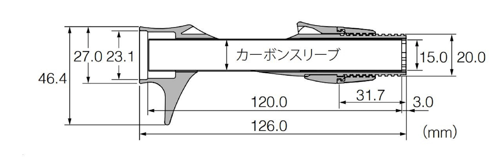 Fuji SBPULSMPS17-15.0CS Reel Seat for Baitcast Set (1355)