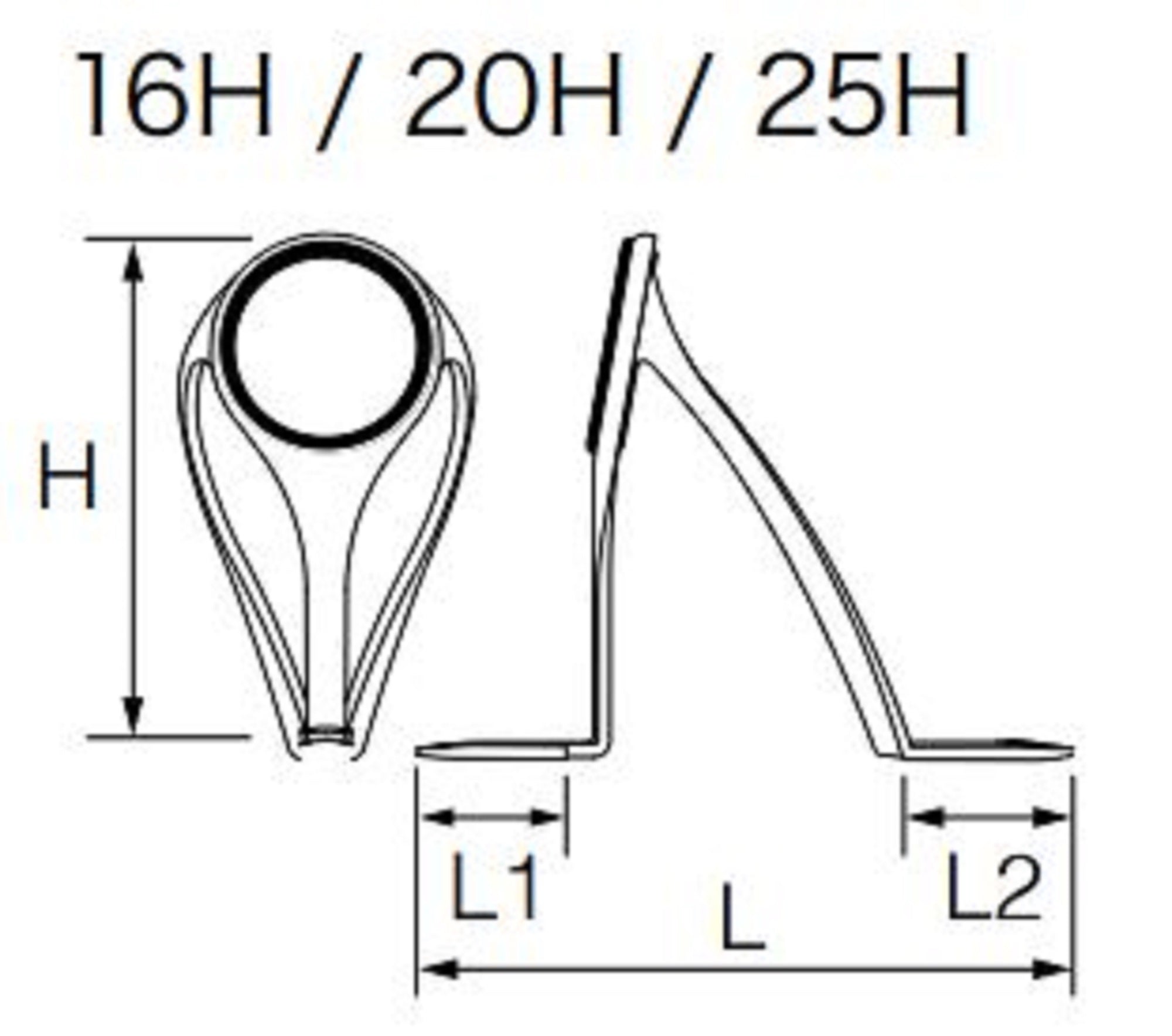 Fuji T-RVSG Size 25H Rod Guide Titanium Frame SIC x 1 (5711)