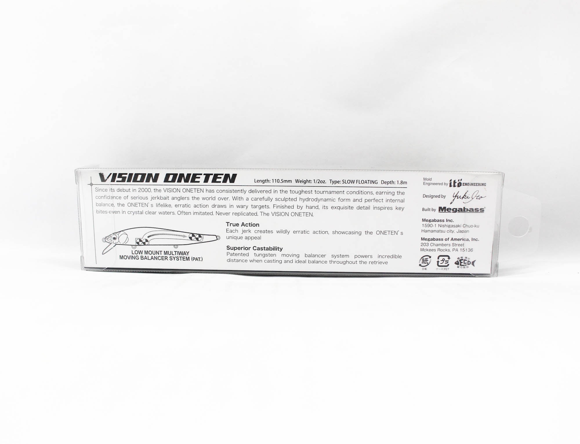 Megabass Vision 110 Oneten Regular Slow Floating Lure Matte Tiger (5075)