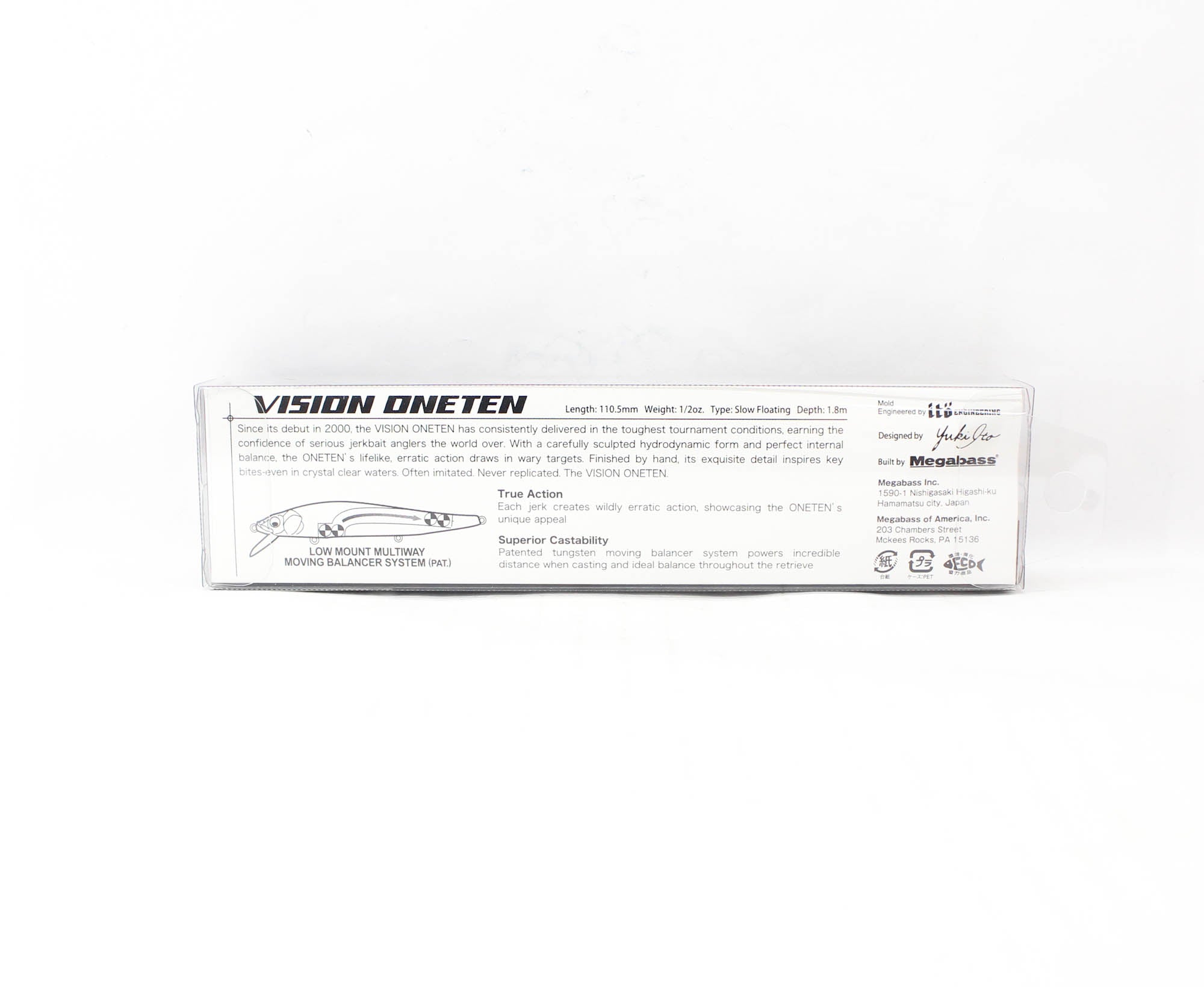 Megabass Vision 110 Oneten Regular Slow Floating Lure Wakasagi (4502)