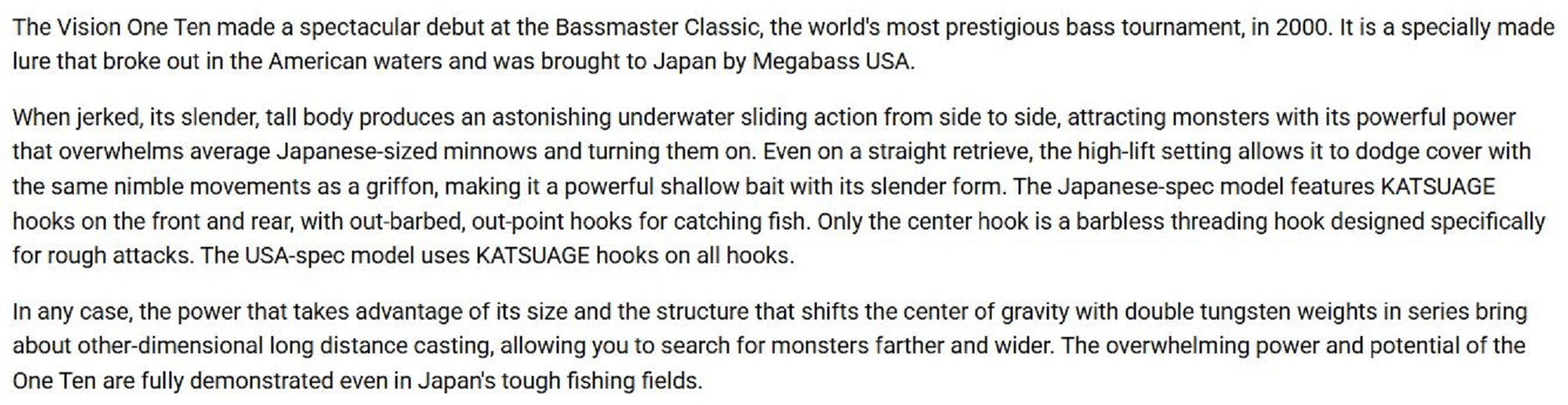 Megabass Vision 110 Oneten Regular Slow Floating M Western Crown (8387)